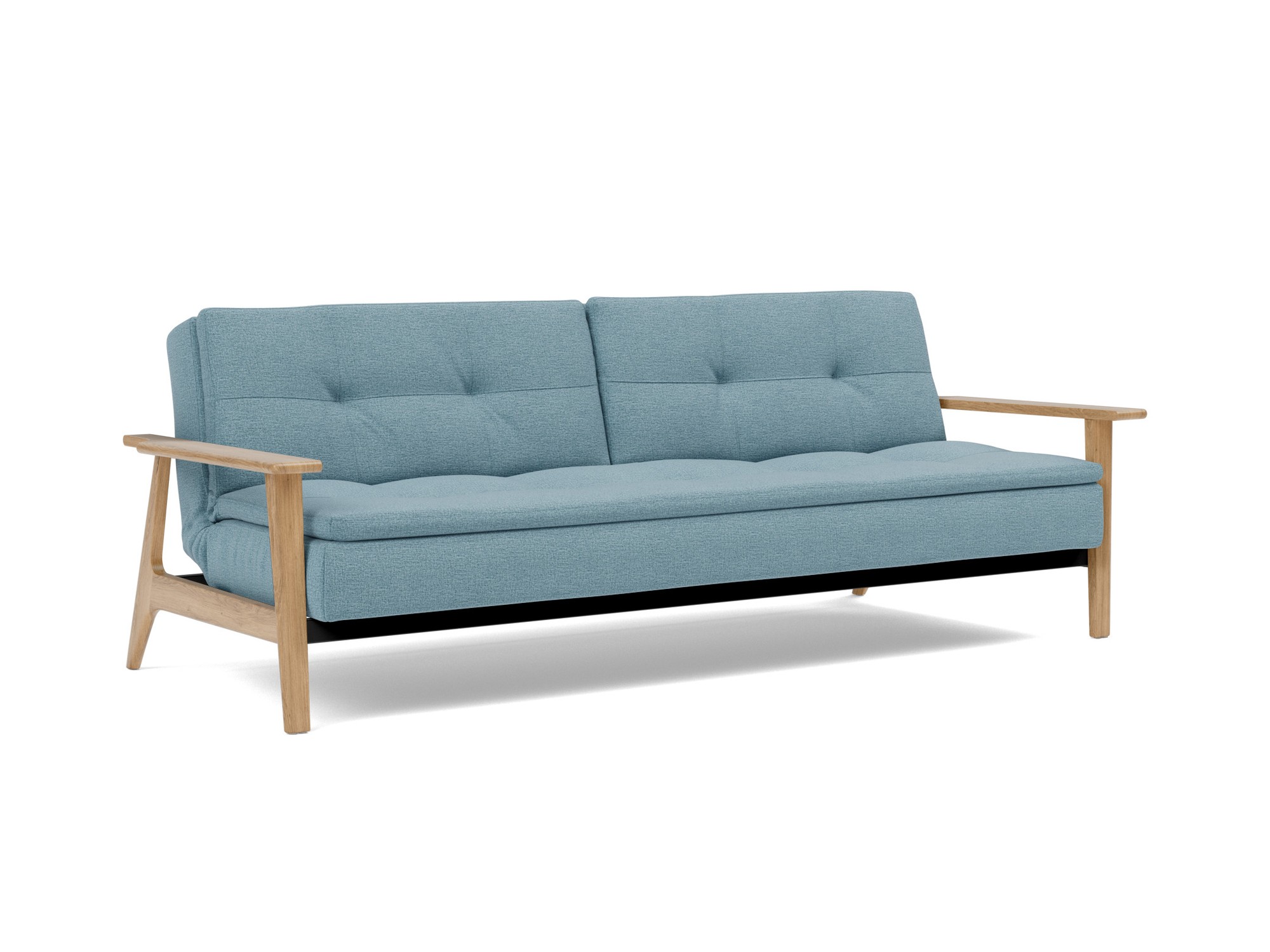 Schlafsofa Dublexo Frej Flachgewebe Mixed Dance 525-Light-Blue
