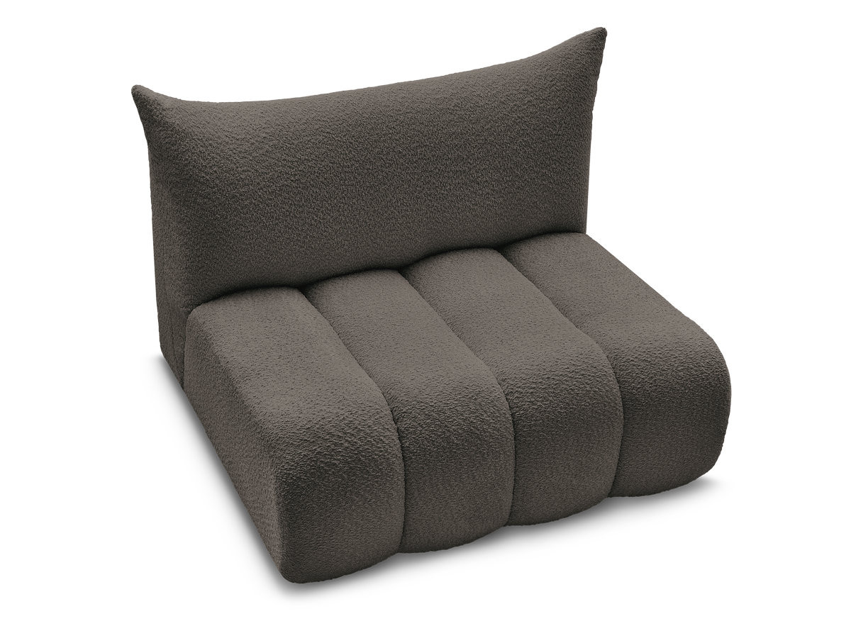 Bobochic Azra Sofamodul 2-Sitzer 120 × 112 cm Bouclé-Stoff Braun