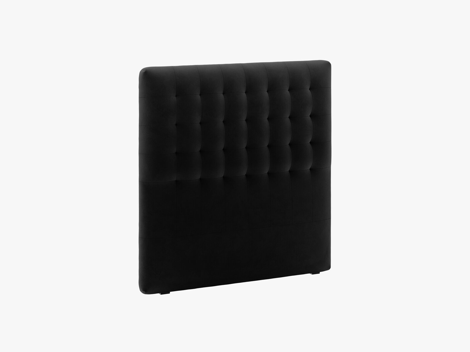 Micadoni Nova Samtiger Kopfteil 120 cm (H 120 cm) Samt Paris Schwarz 120x120