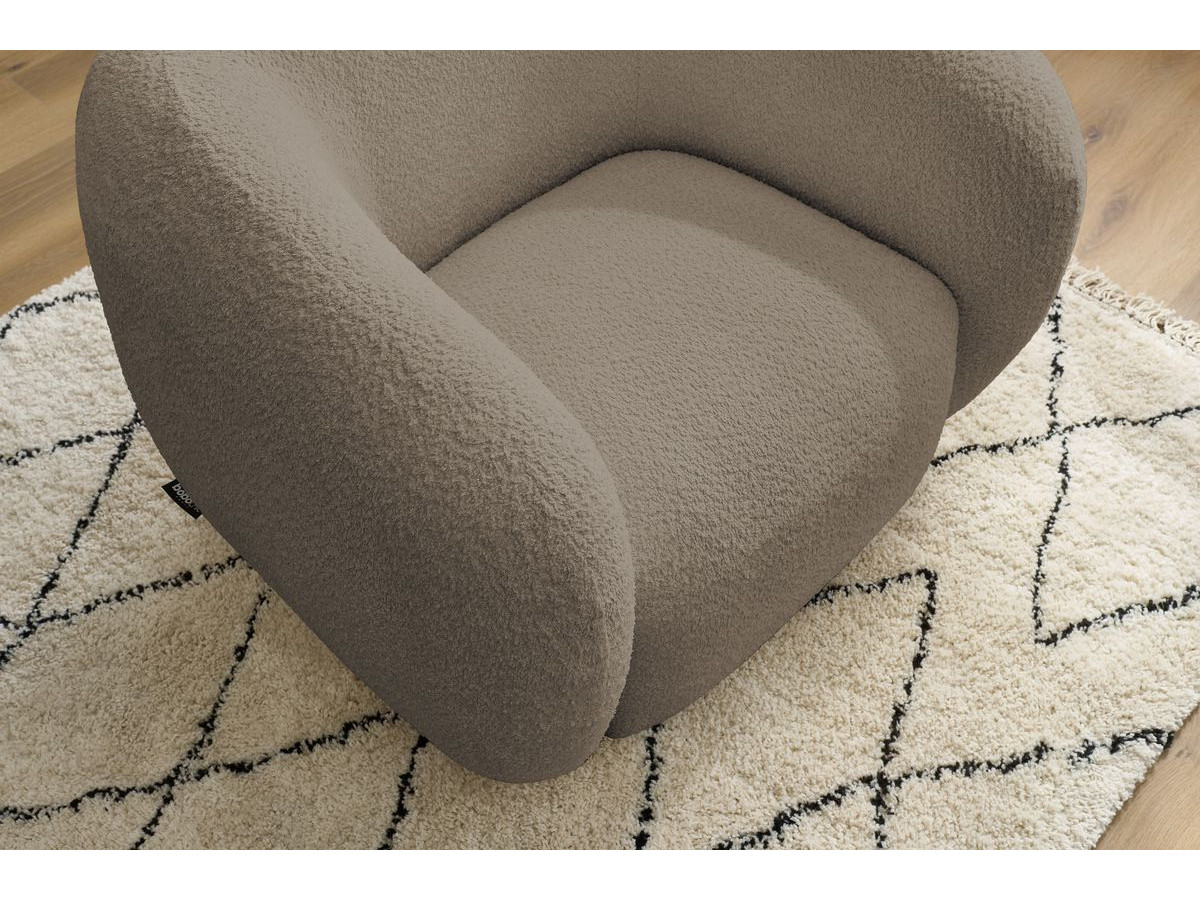 Bobochic Celine Sessel Bouclé-Stoff Taupe