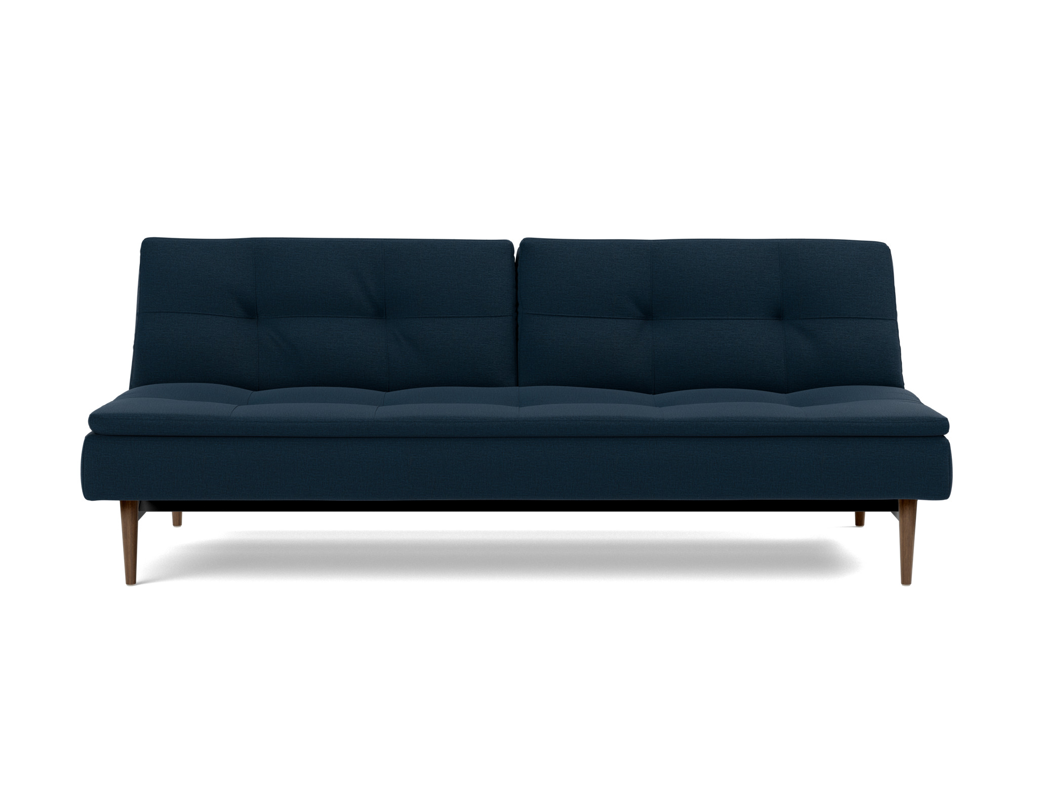 Schlafsofa Dublexo Flachgewebe Mixed Dance 528-Blue Beine Styletto Eiche dunkel