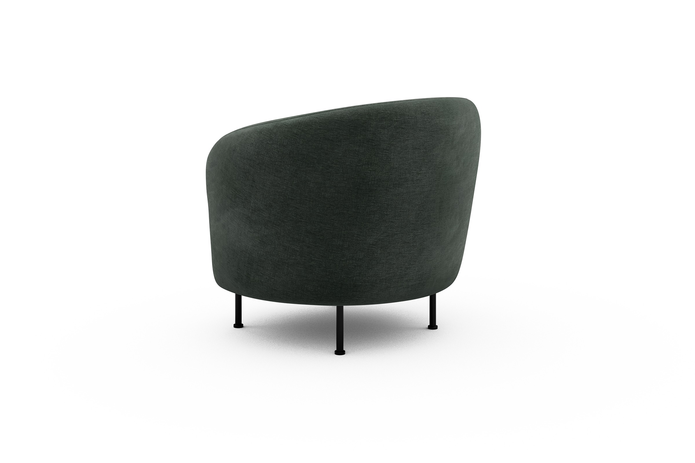 Sessel Ronda Metallbeine Schwarz Smooth-Laurel-Green