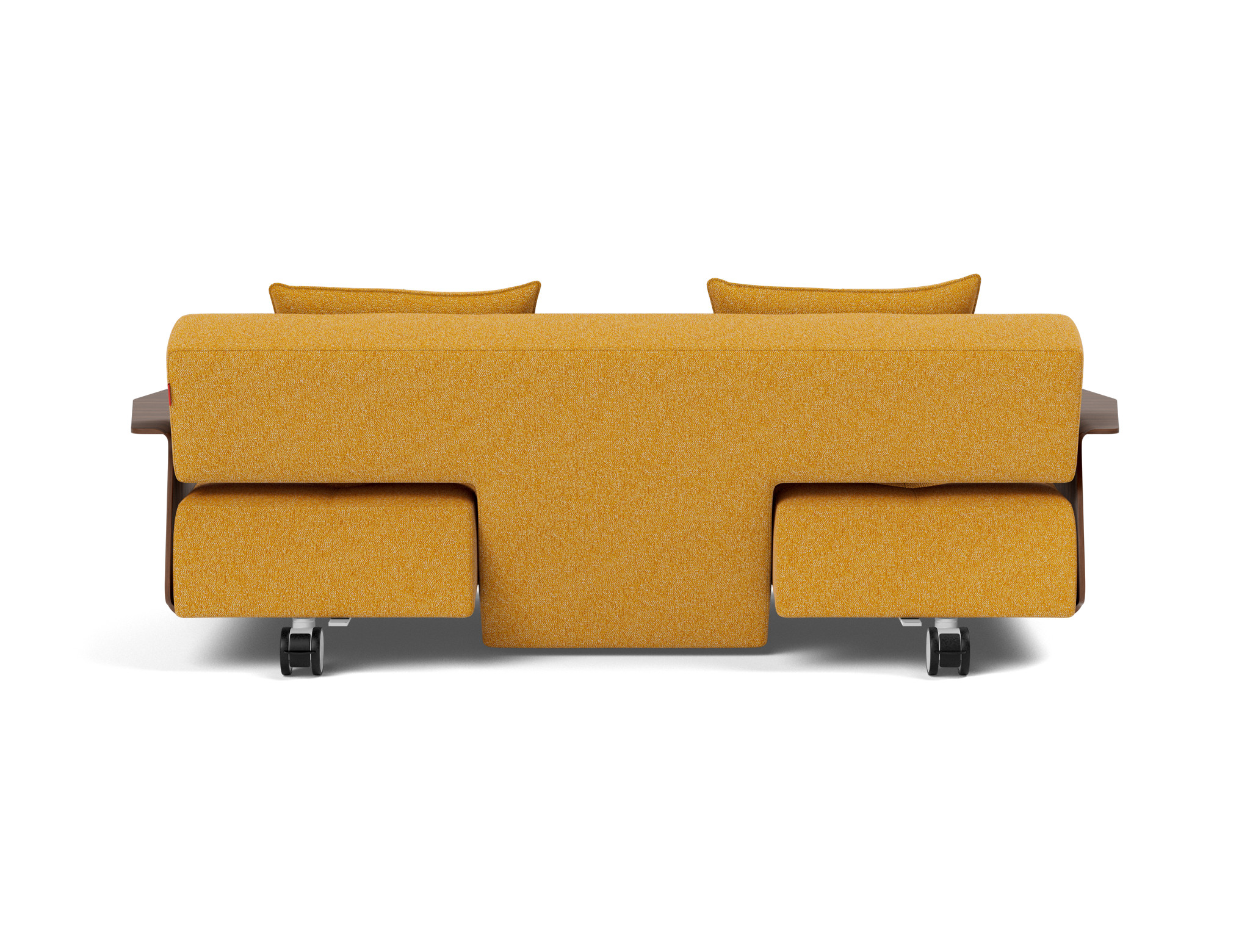 Schlafsofa Long Horn D.E.L. mit Armlehnen Boucle Skandi 536-Ochre