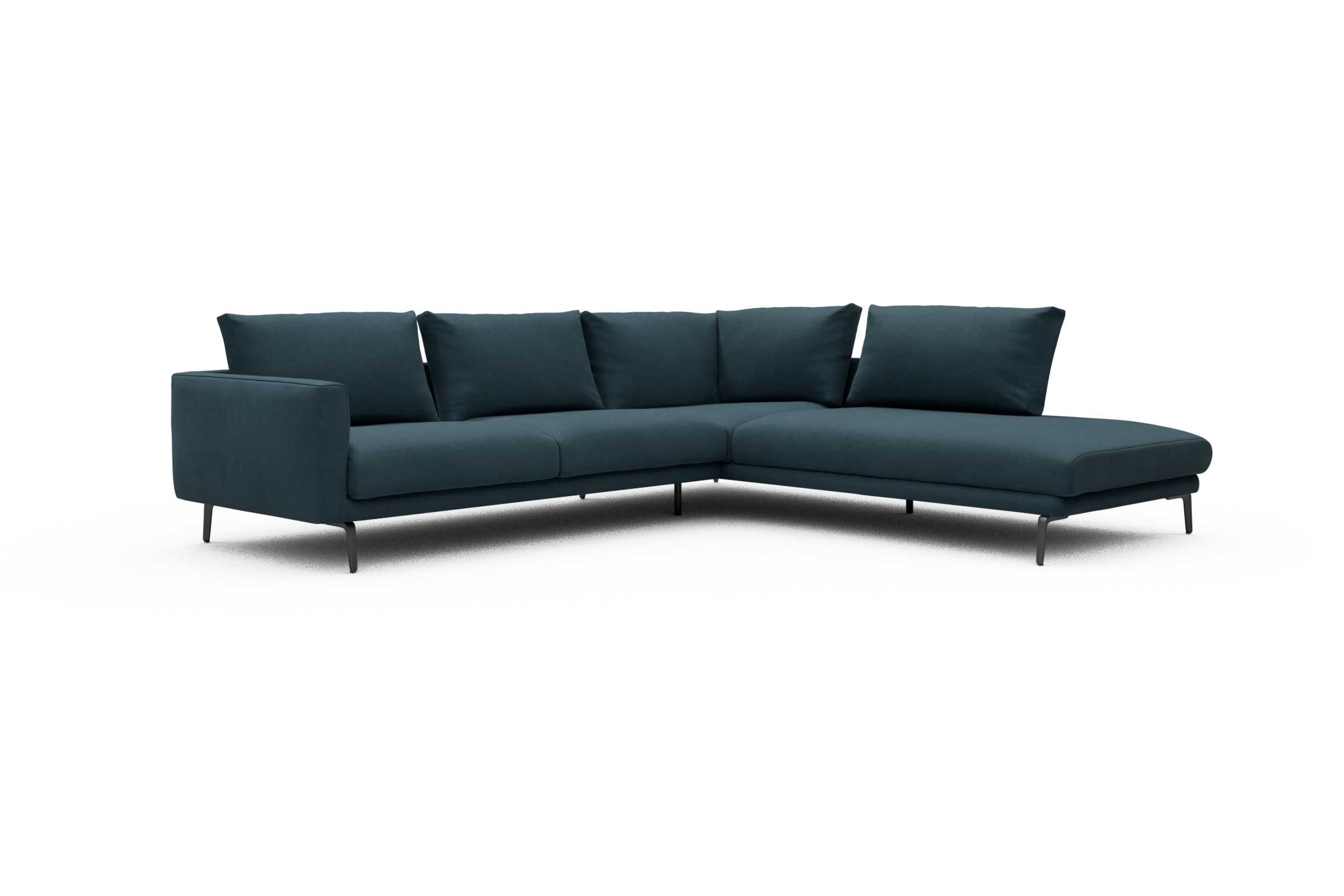 Ecksofa Karl Relax-Ecke rechts mit 2,5-Sitzer Satya-Indigo