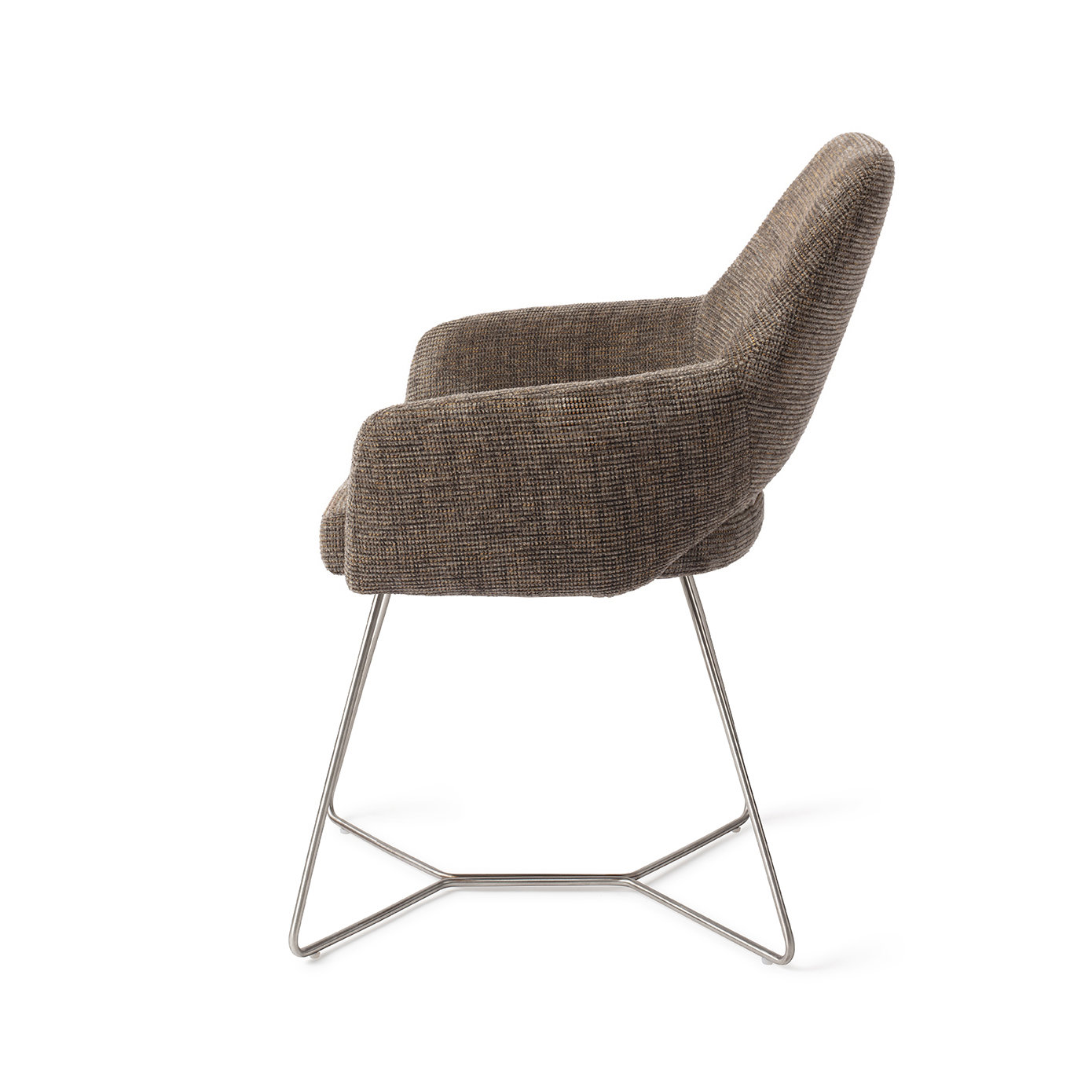 Jesper Home Esszimmerstuhl Yanai Checked Chestnut Beehive Stahl