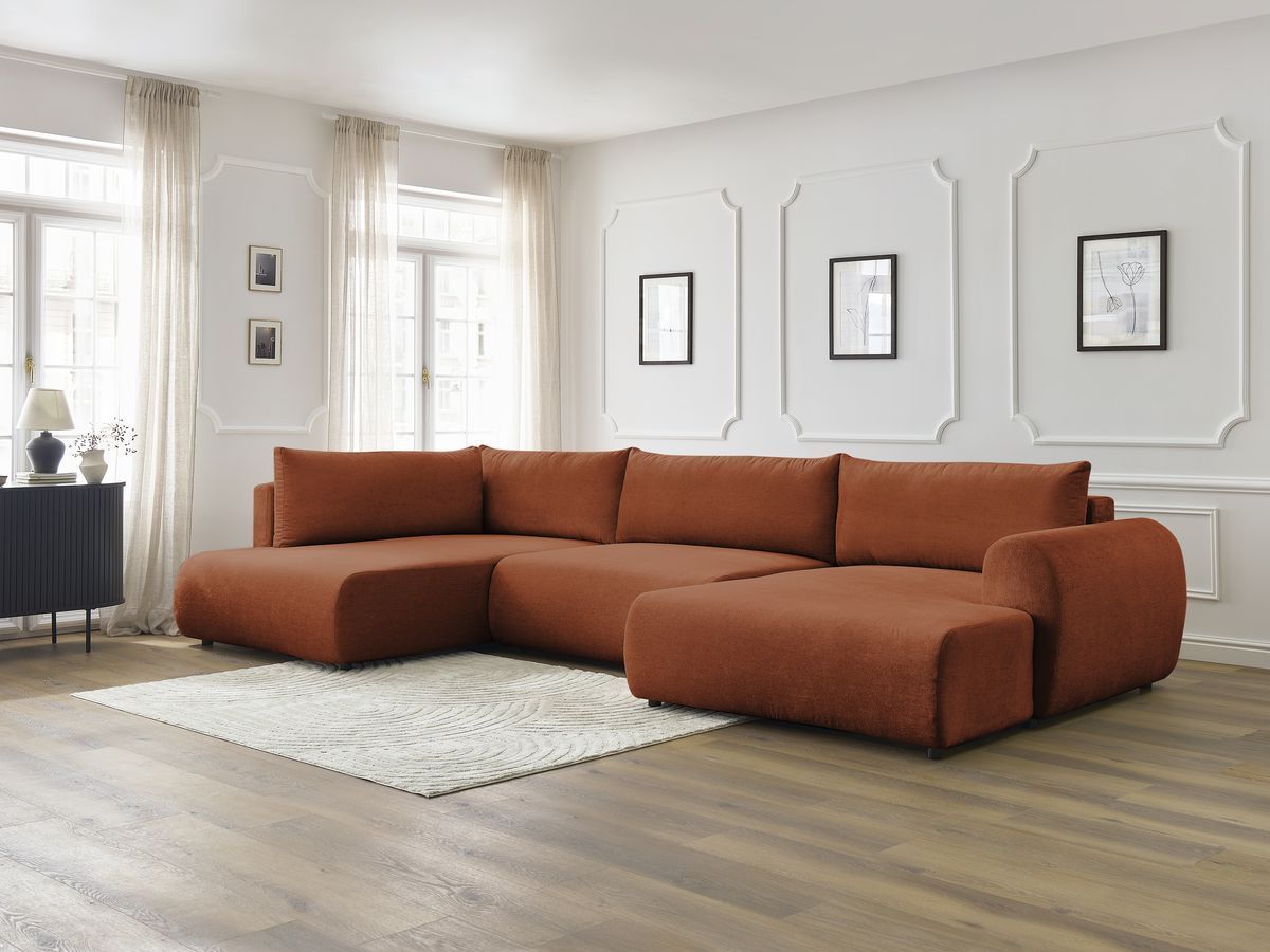Bobochic Lucien Wohnlandschaft Stoff Orange Ecke rechts