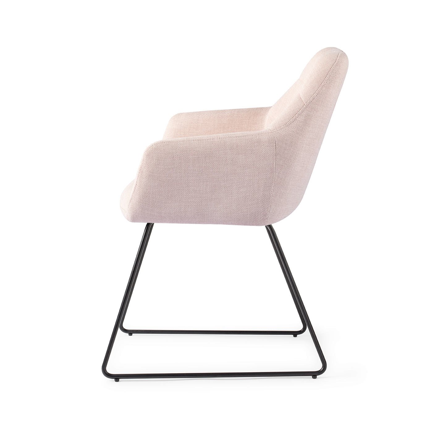 Jesper Home Esszimmerstuhl Noto Petal-Pink Slide Schwarz