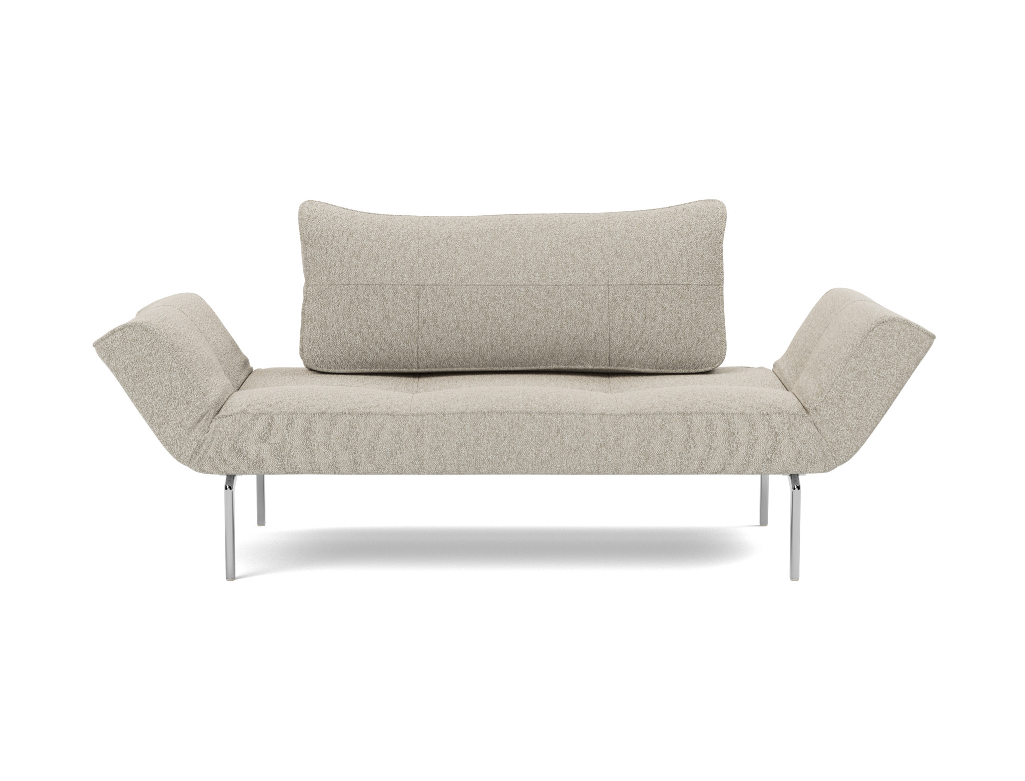 Tagesbett Zeal Boucle Skandi 539-Beige Beine Straw Aluminium
