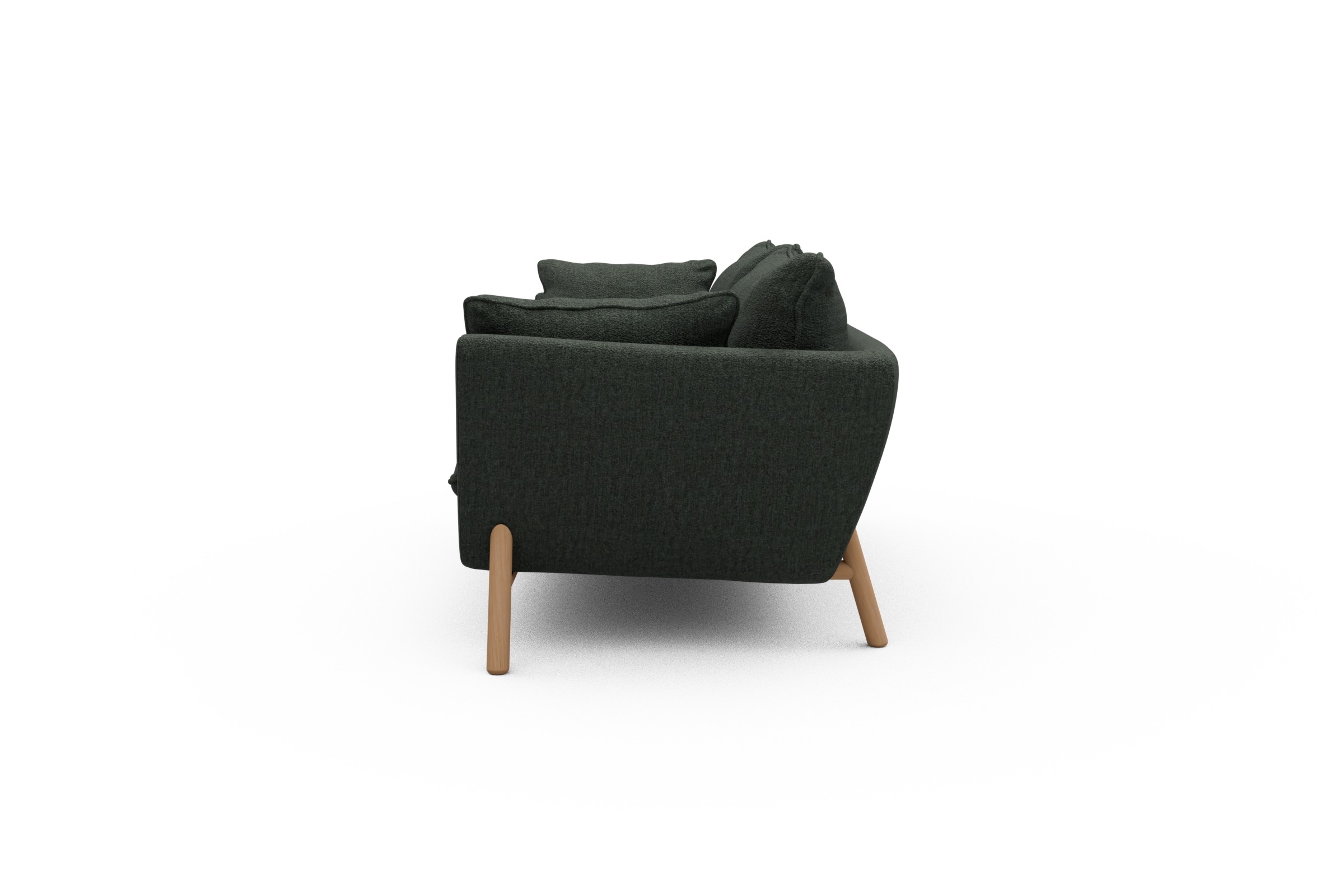 Sofa Emil PREMIUM 2-Sitzer Beinfarbe Eiche Natur Aivi-Pine-Green