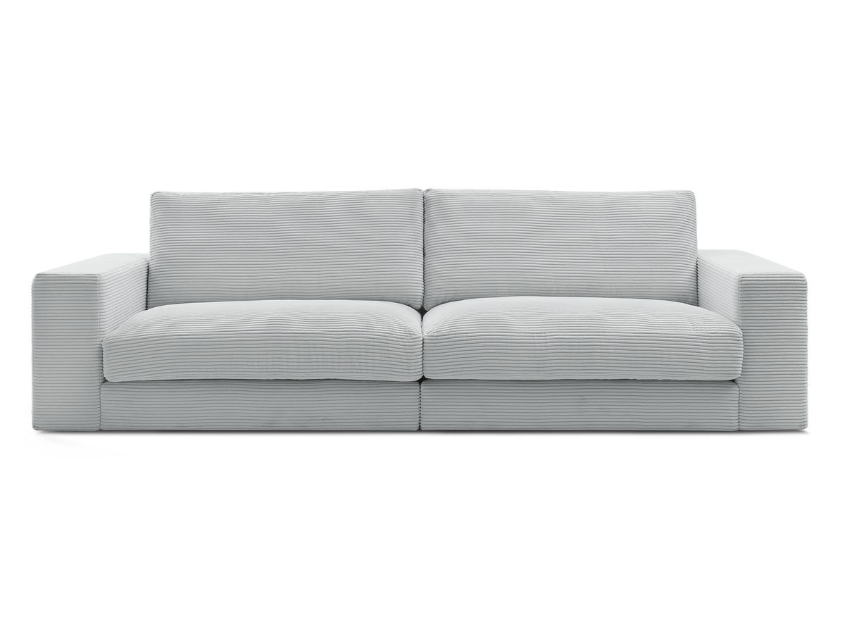 Bobochic Leonard Sofa 3-Sitzer 234 × 109 cm Cordsamt Hellgrau