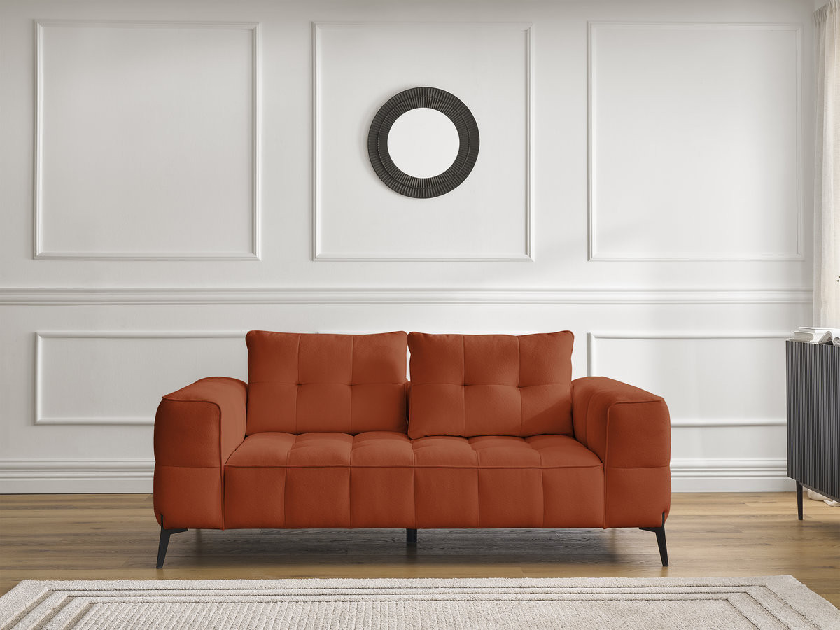 Bobochic Anis Sofa 2-Sitzer Strukturstoff Orange