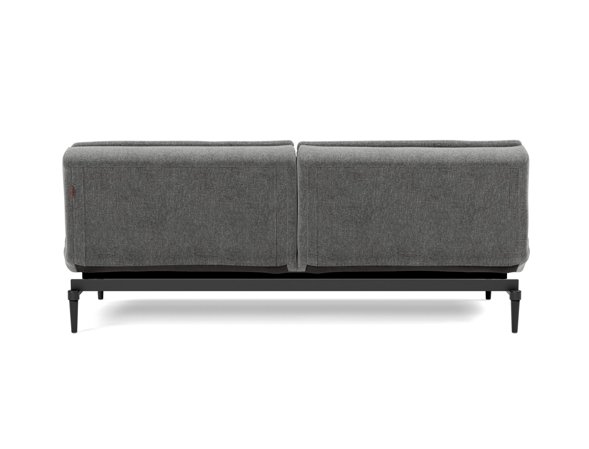 Schlafsofa Dublexo Strukturierter Stoff Twist 563-Charcoal Beine Styletto Eiche schwarz