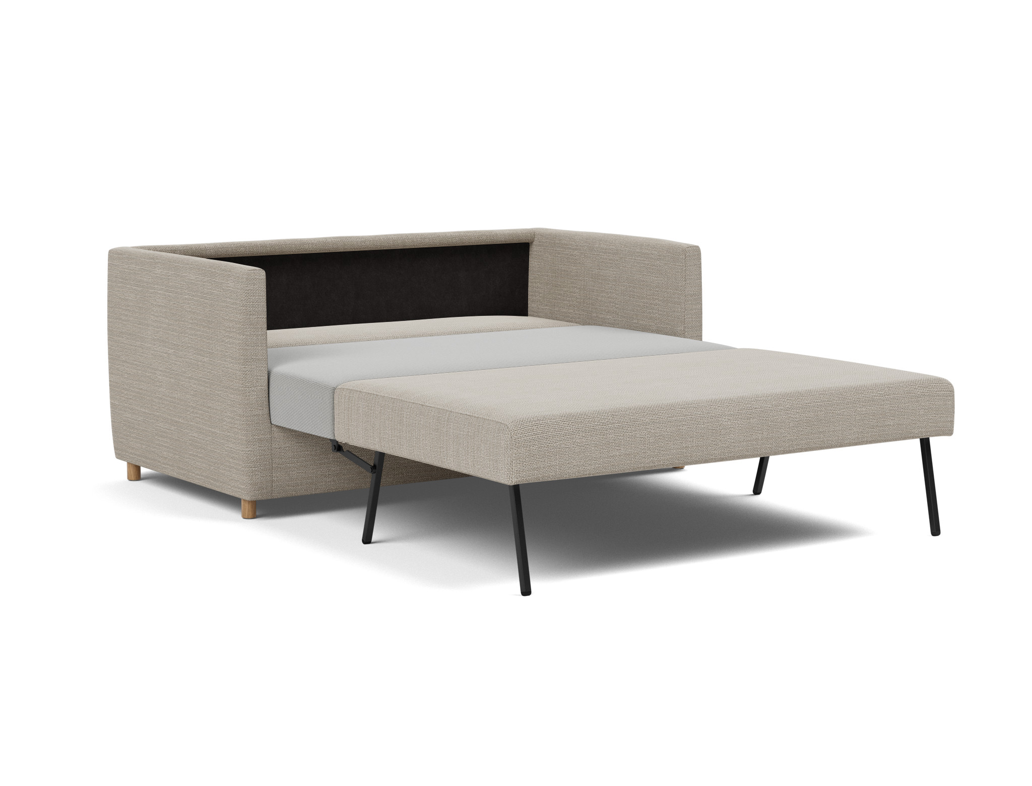 Schlafsofa Olan Strukturierter Stoff Kenya 579-Gravel