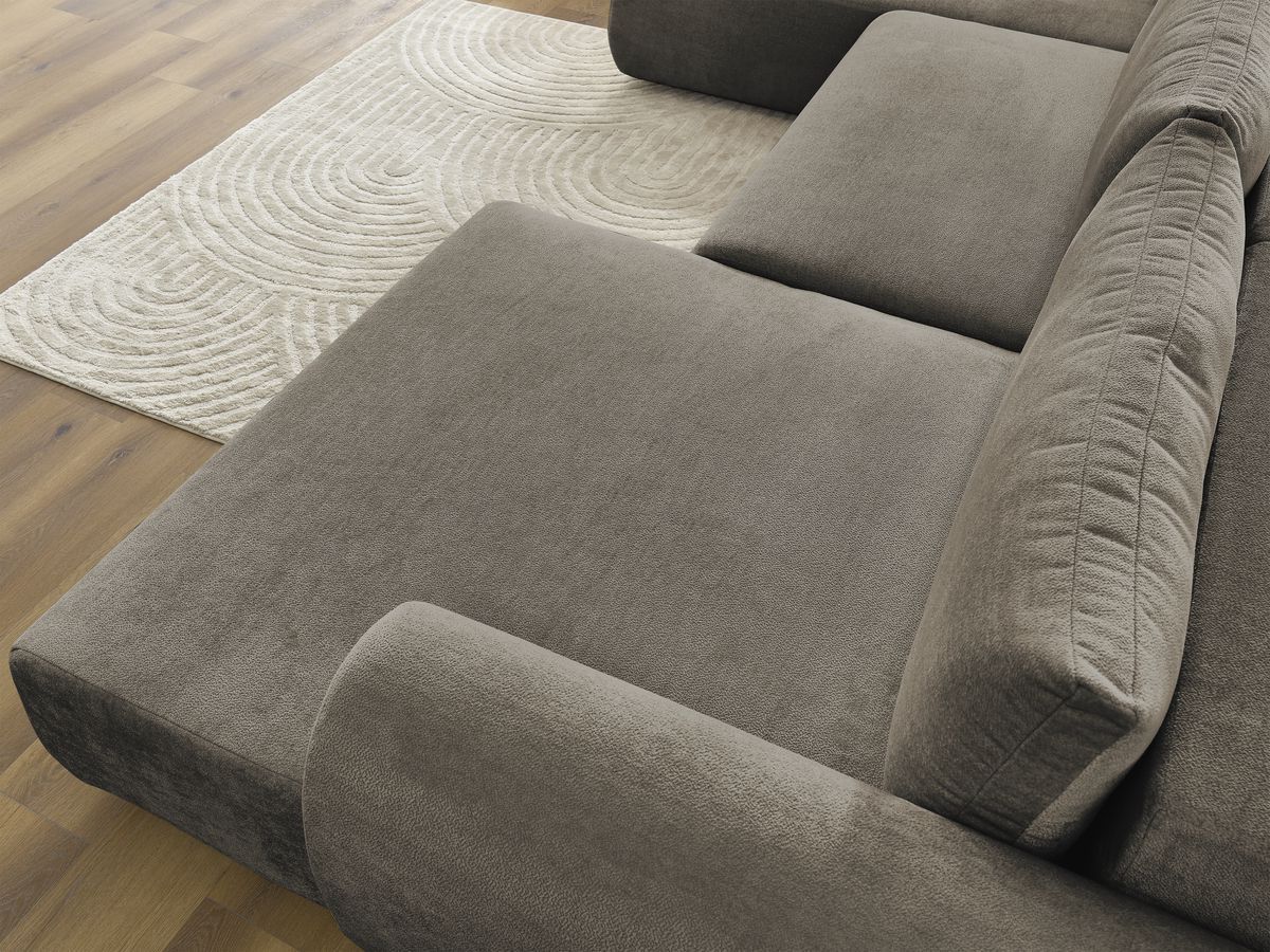 Bobochic Lucien Wohnlandschaft Stoff Taupe Ecke rechts