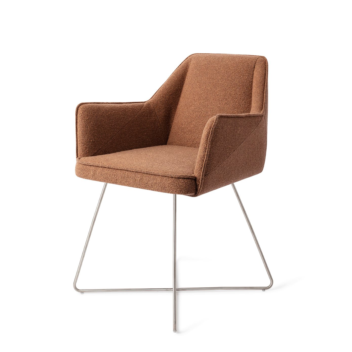 Jesper Home Esszimmerstuhl Tome Cinnamon-Bun Cross Stahl