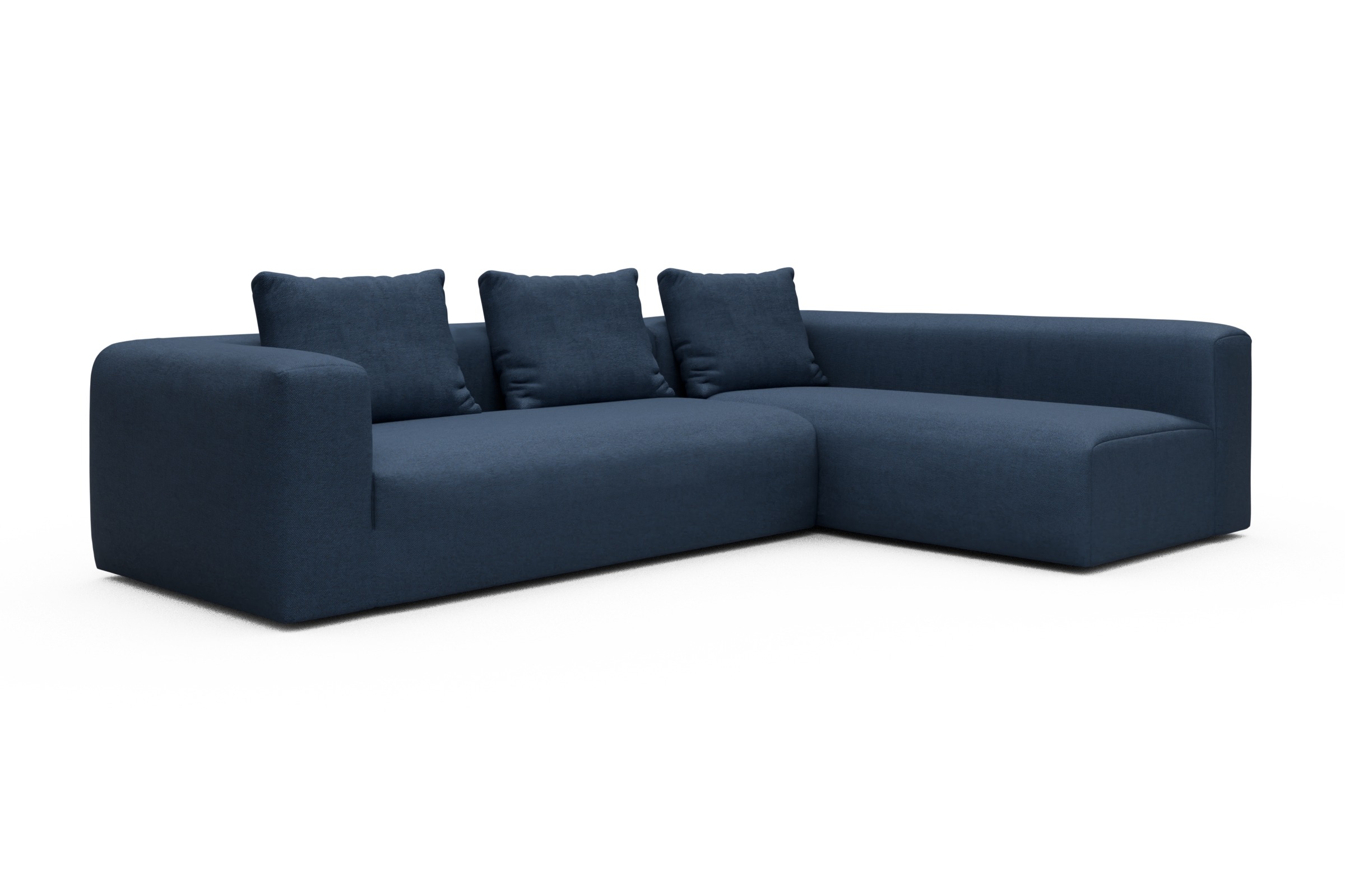 Ecksofa Fred 2x 2,5-Sitzer rechts offen Weda-Blue
