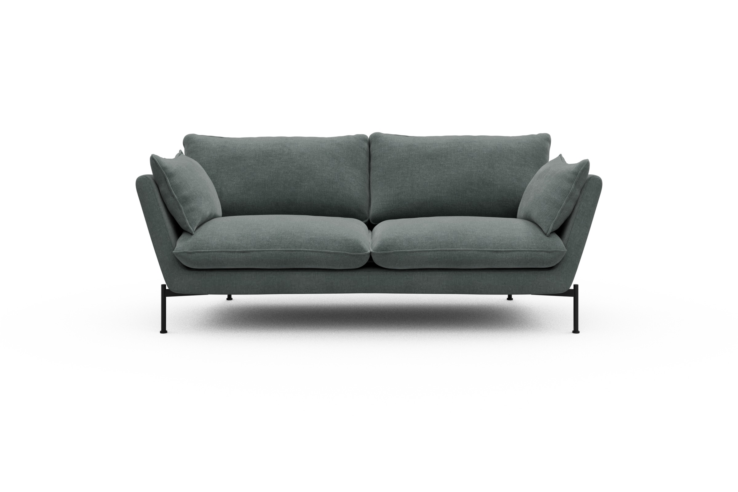 Skandi Home Sofa Anton 2-Sitzer Smooth-Silver-Grey moebelfaktor