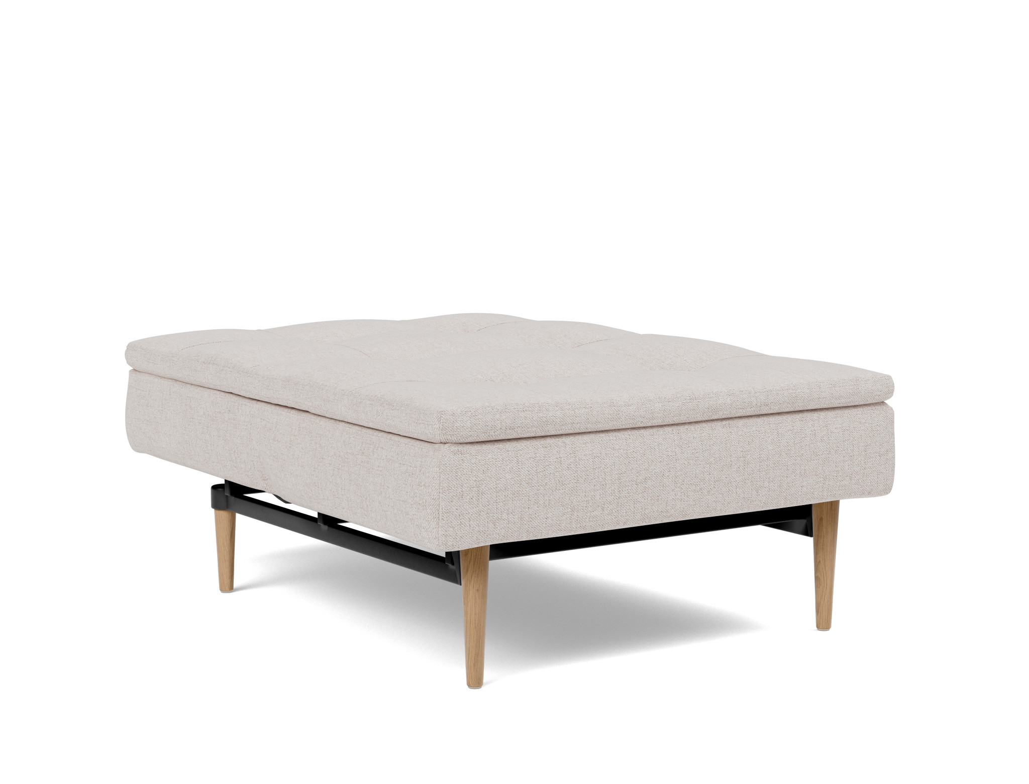 Sessel Dublexo Strukturierter Stoff Weda 300-Weda-Sand Beine Styletto Eiche hell