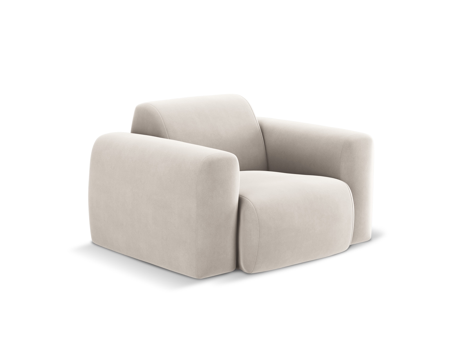 Cosmopolitan Design Sessel Nolio Samt Casino Helles Beige