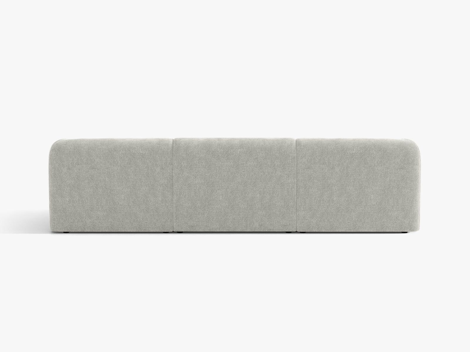 Micadoni Sofa Miley 3-Sitzer Chenille Eden Silber