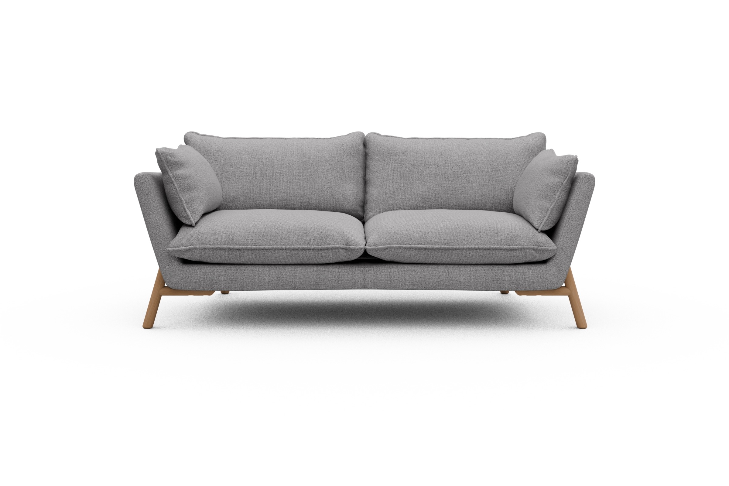 Skandi Home Sofa Emil PREMIUM 2-Sitzer Beinfarbe Eiche Natur Sama-Grey moebelfaktor