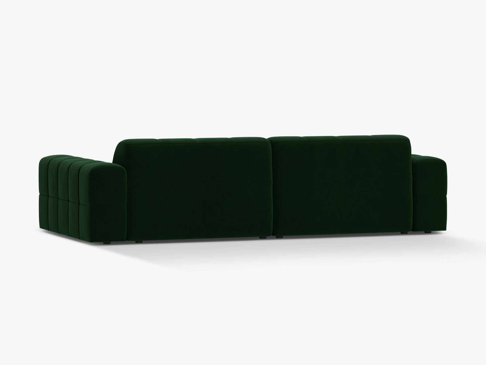 Micadoni Sofa Jennifer 4-Sitzer Samt Bluvel Flaschengrün