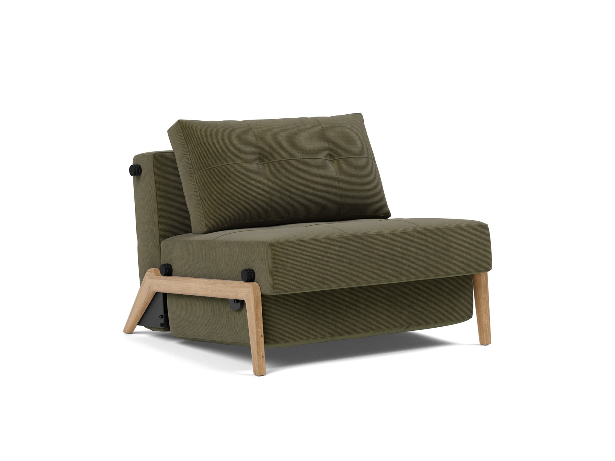 Schlafsessel Cubed 90 Kord Cordufine 316-Pine-Green Beine Eiche