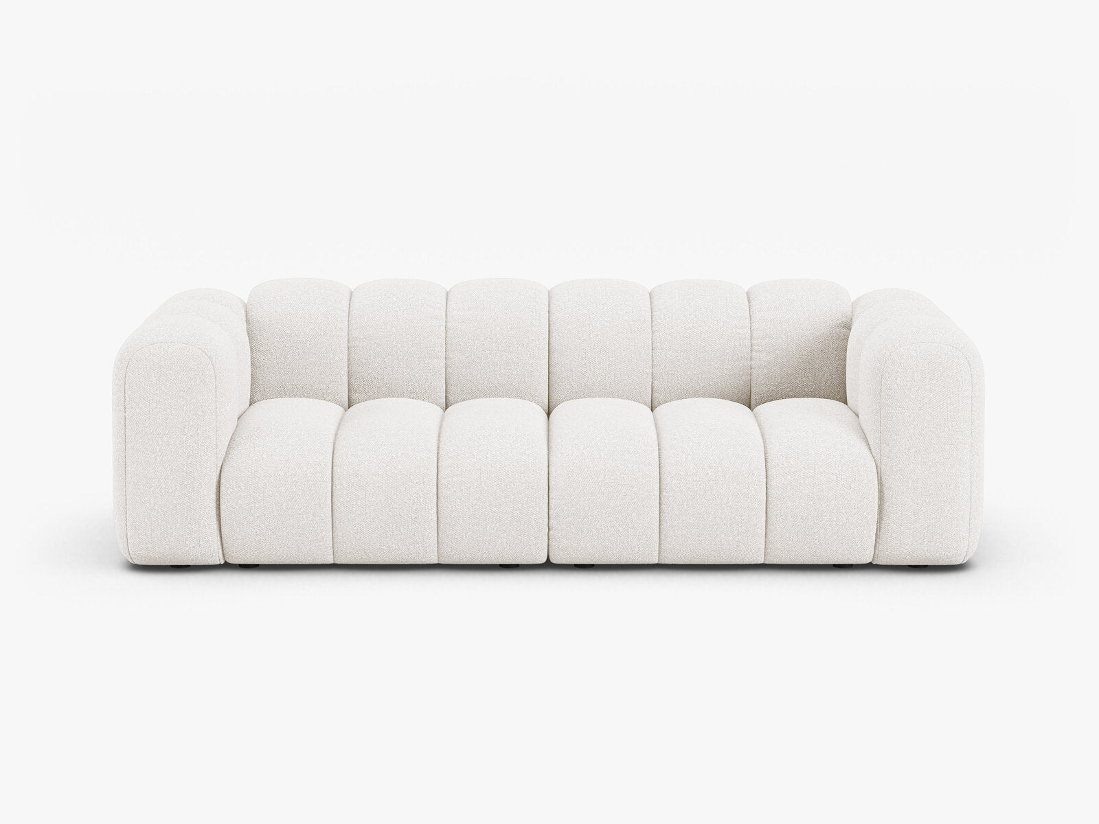 Micadoni Sofa Lupine 3-Sitzer Boucle Baloo Weiß