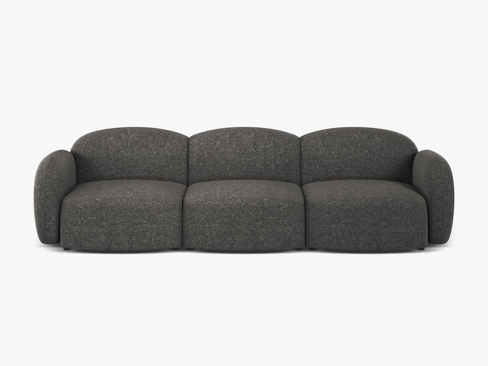 Micadoni Sofa Blair 3-Sitzer Chenille Eden Dunkelgrau