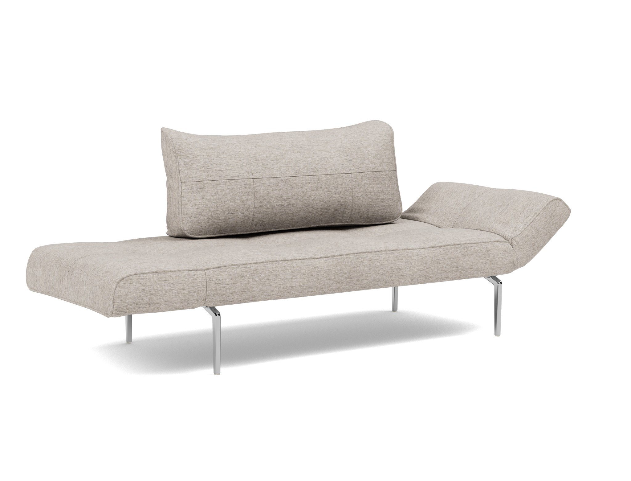 Tagesbett Zeal Chenille Yuveno 471-Sand Beine Straw Aluminium