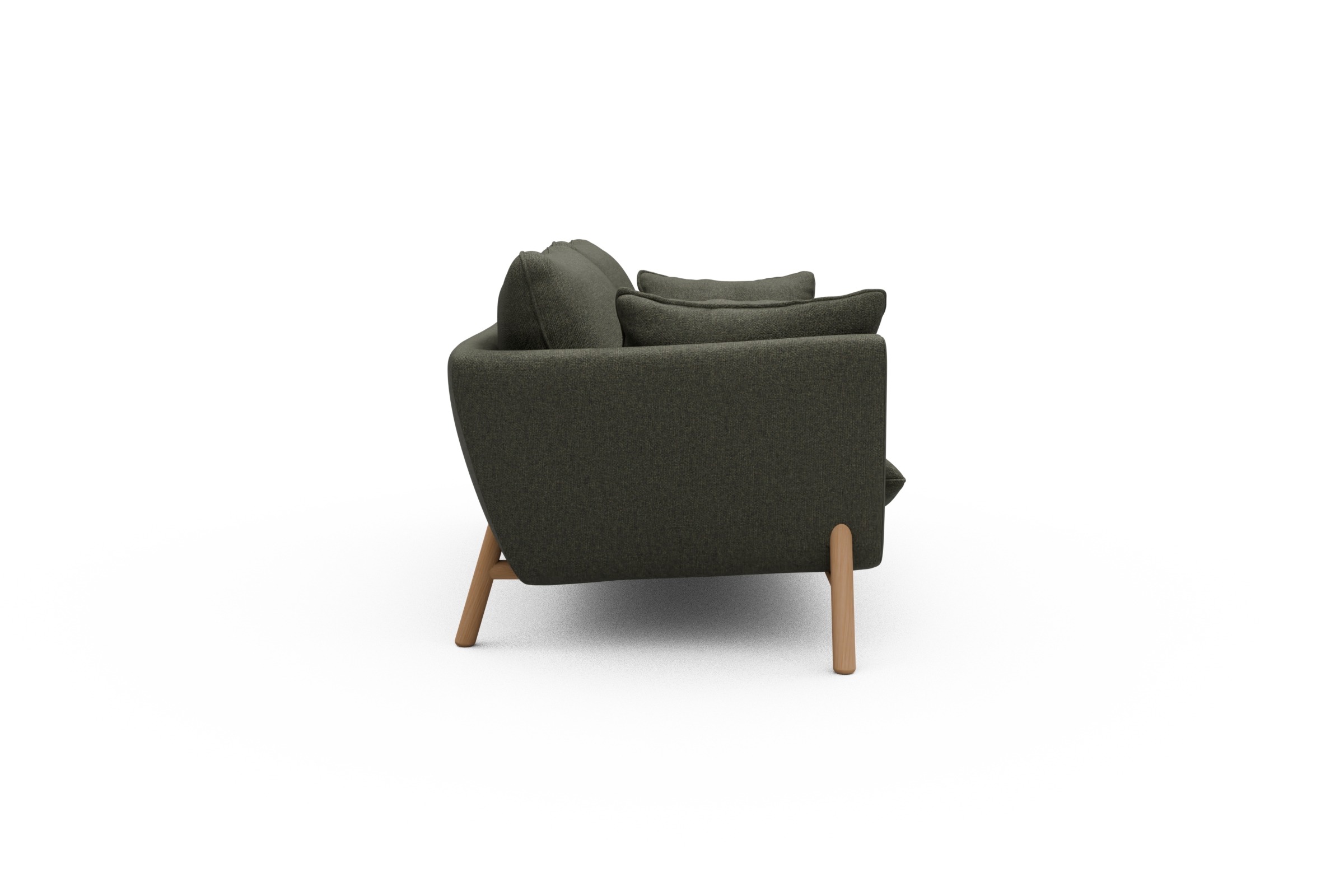 Sofa Emil 2-Sitzer Beinfarbe Eiche Natur Sama-Winter-Moss
