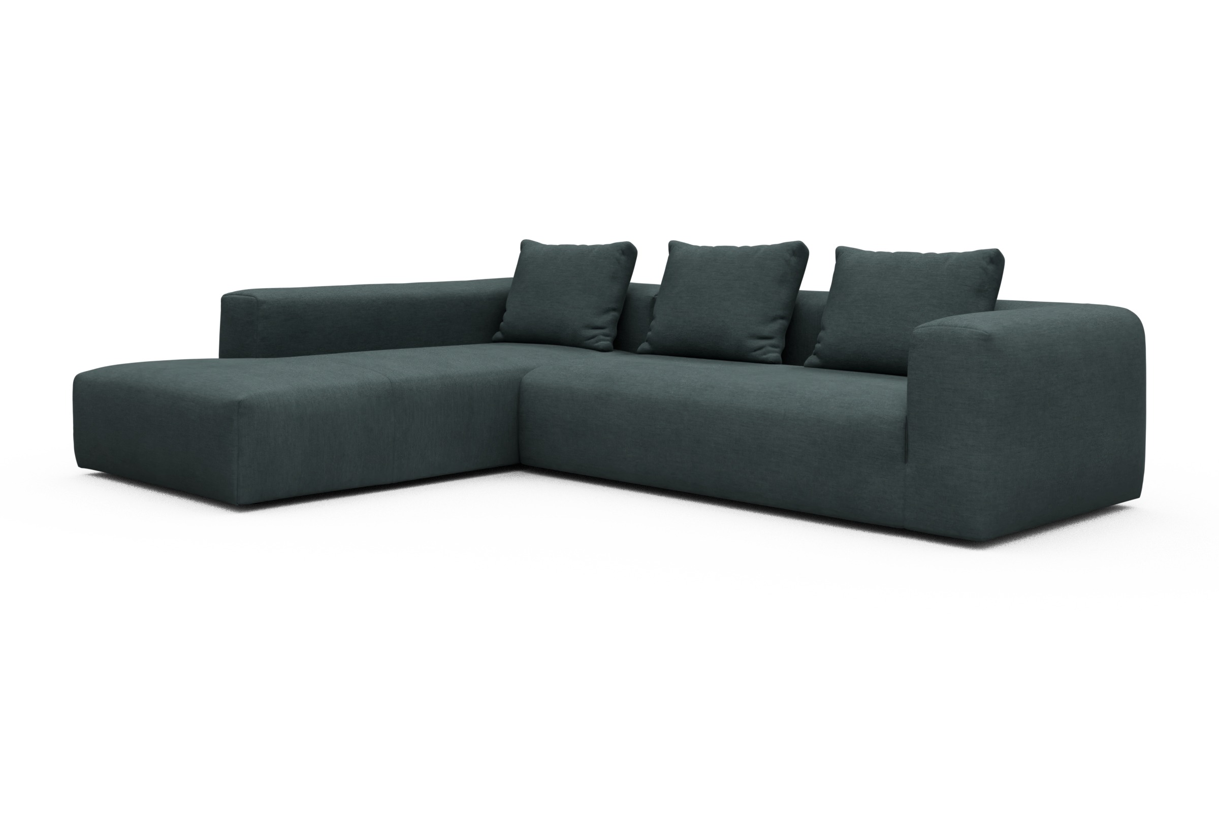 Ecksofa Fred Relax-Ecke links mit 2,5-Sitzer Vivus-Blue