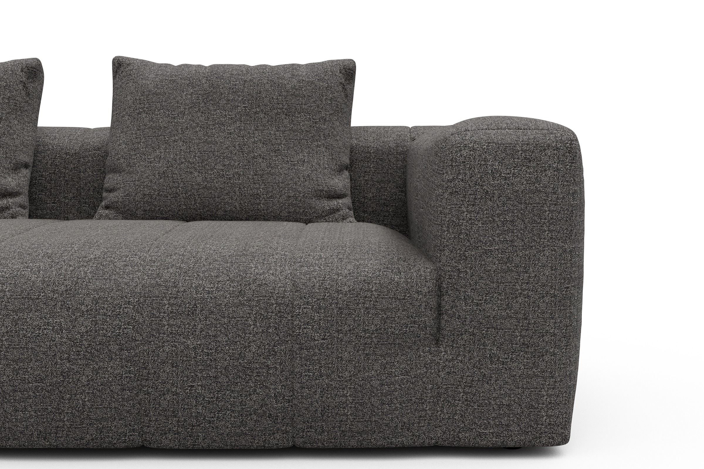 Sofa Hugo 3-Sitzer Carreno-Salt-and-Pepper