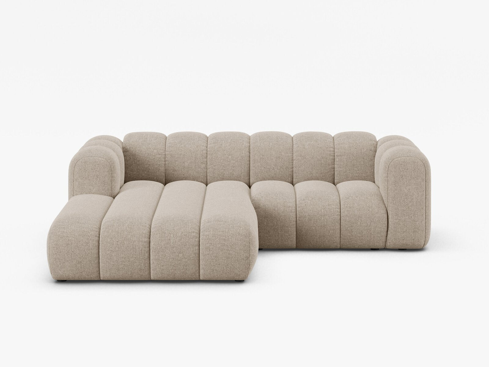 Micadoni Modulares Ecksofa Lupine 3-Sitzer Links Chenille Eden Dunkelbeige