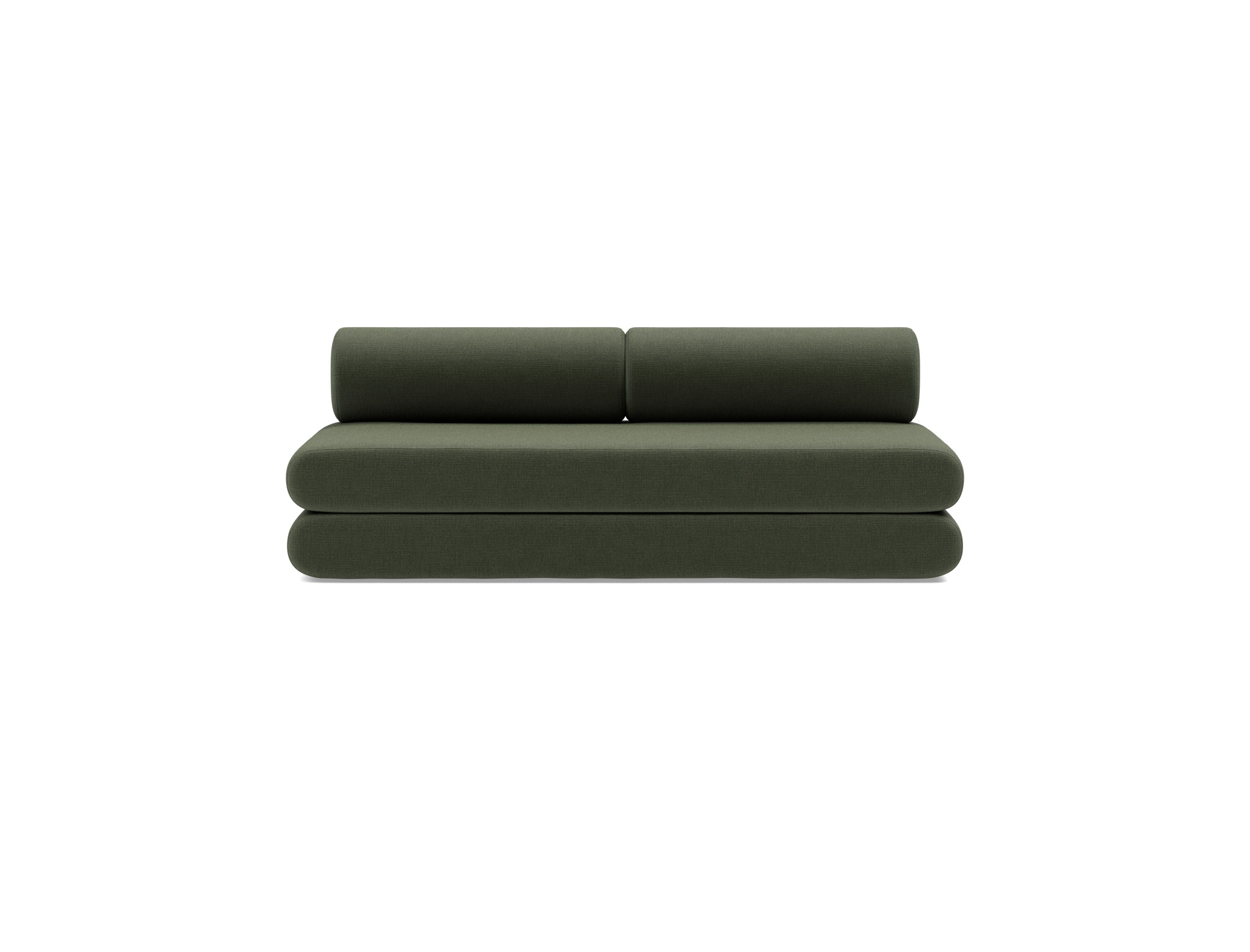 Tagesbett Circlus mit Rückenrollen Chenille Esina 413-Olive-Green