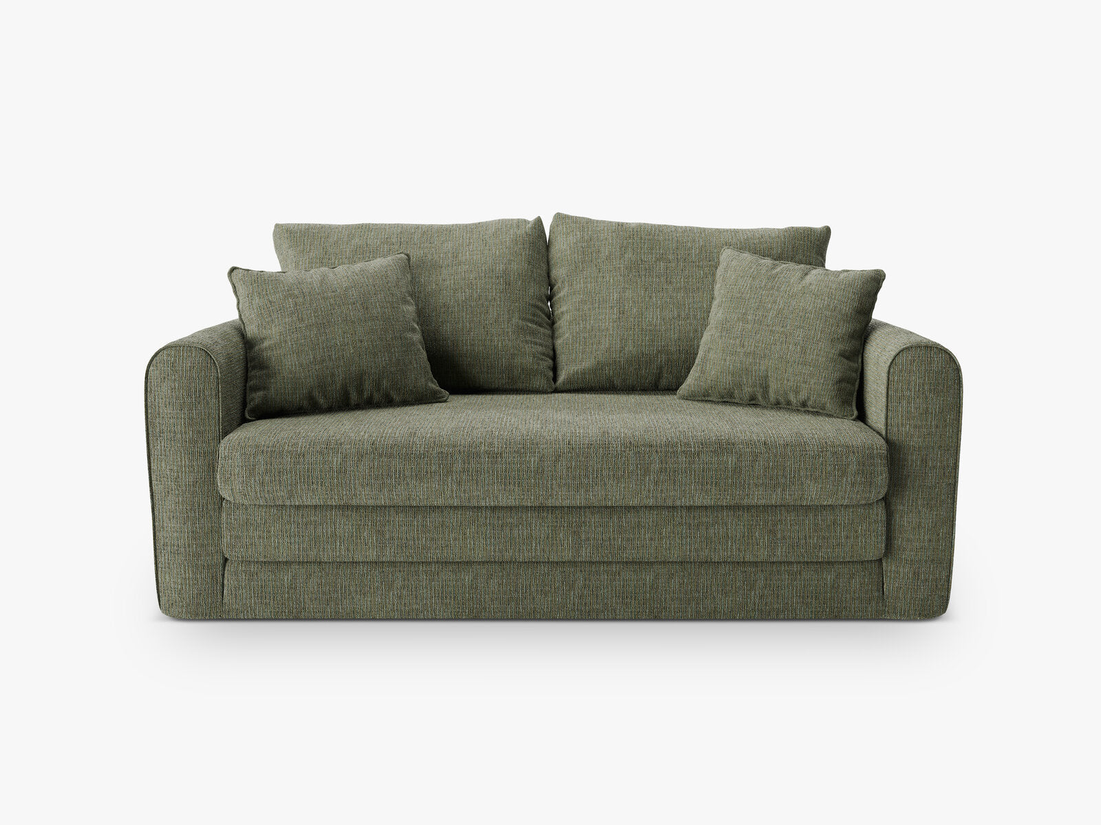 Micadoni Sofa Lido 2-Sitzer Strukturierter Stoff Olive