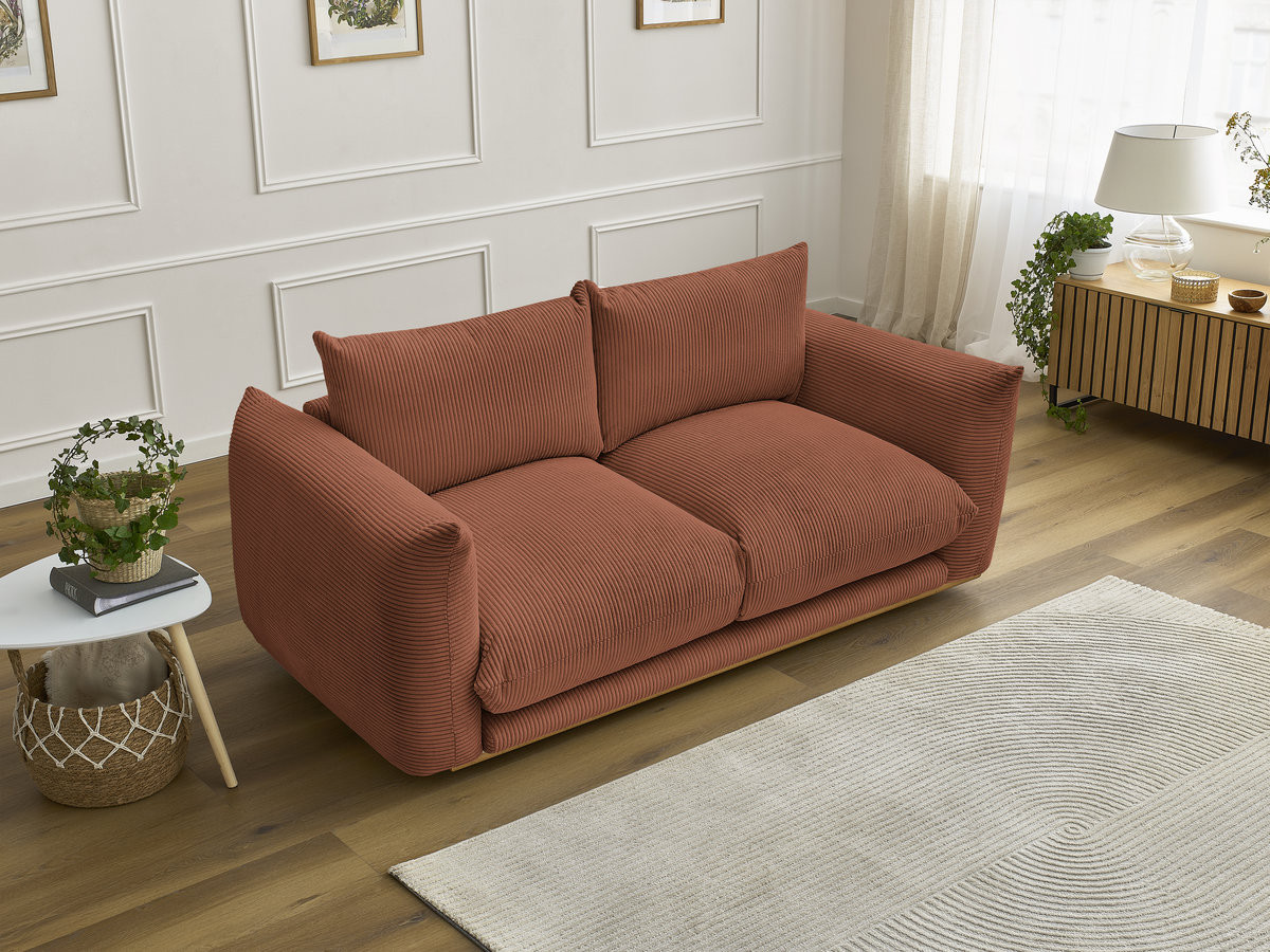 Bobochic Ernest Sofa 2-Sitzer Cordsamt Orange
