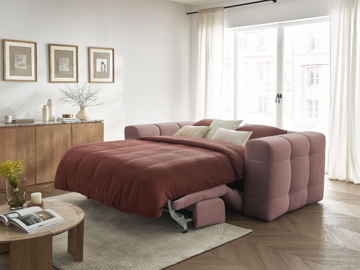 Bobochic Cloud Schlafsofa 3-Sitzer Stoff Rosa