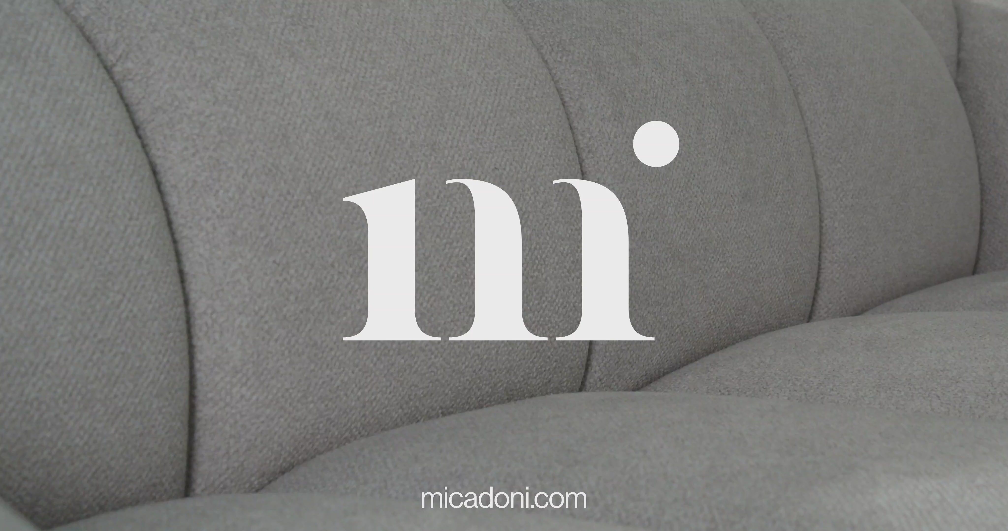 Micadoni Sofa Diana 3-Sitzer XL Samt Salvador Grau Braun