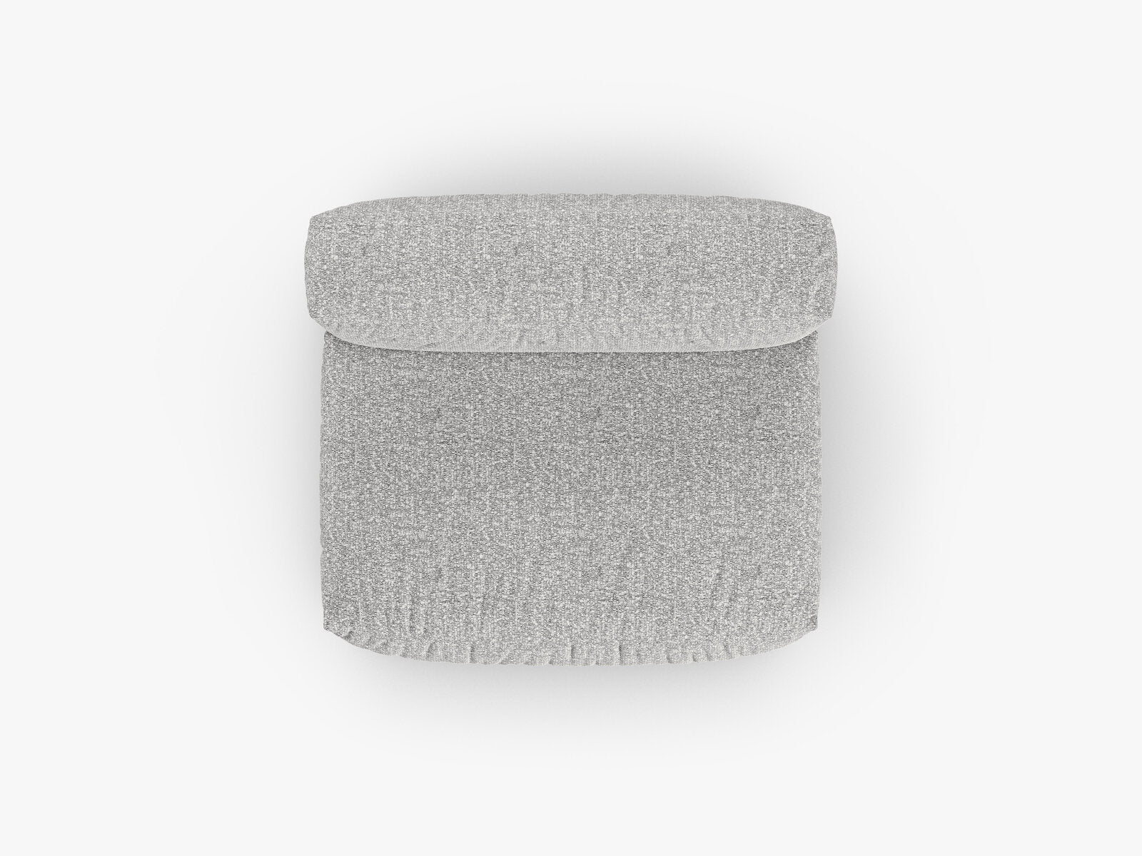 Micadoni Mittelmodul Martina 1-Sitzer Groß 90cm Sitztiefe Boucle Monet Silber