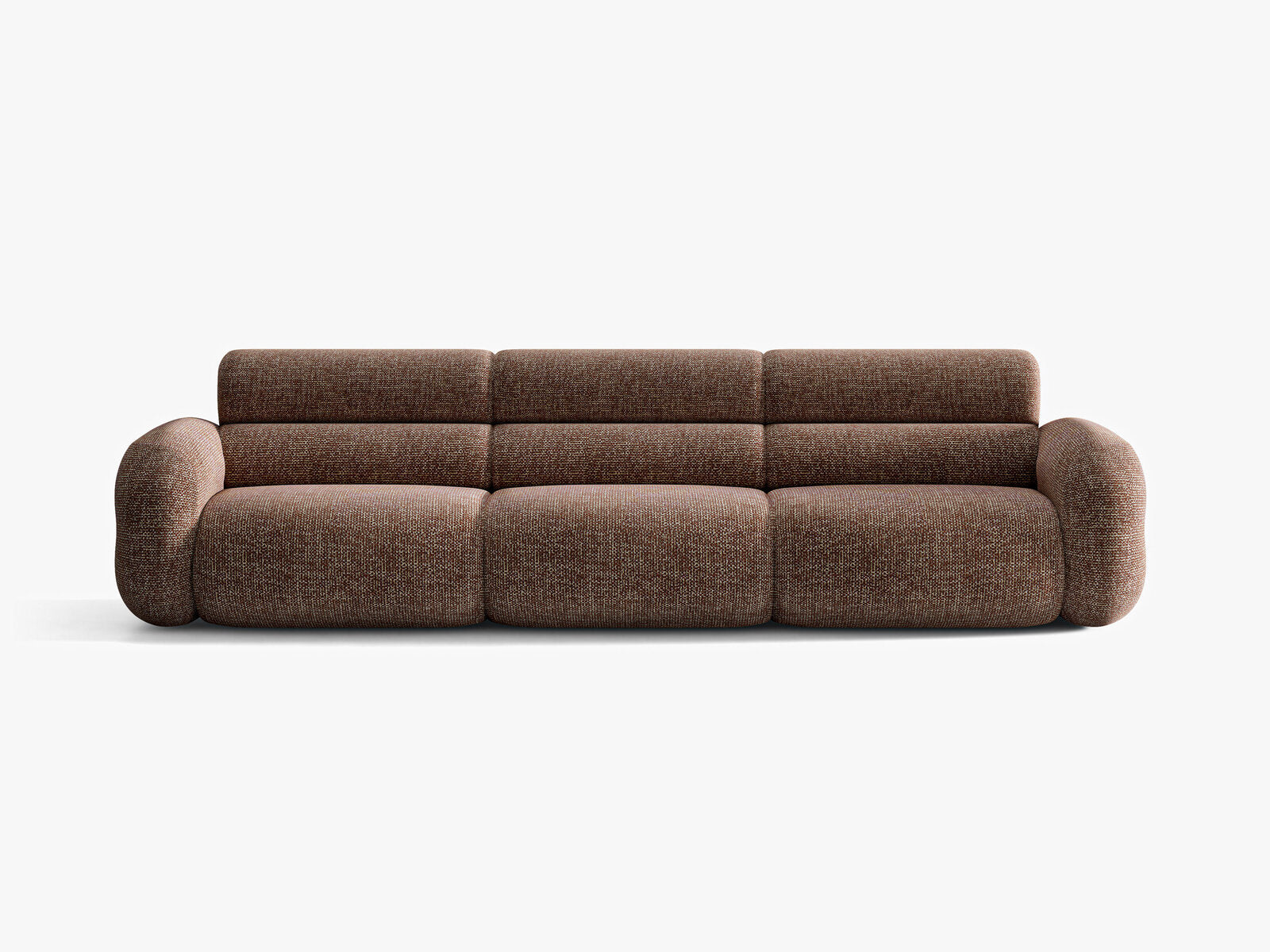 Micadoni Neo Modulares Sofa 4-Sitzer Chenille SILENCIO Braun
