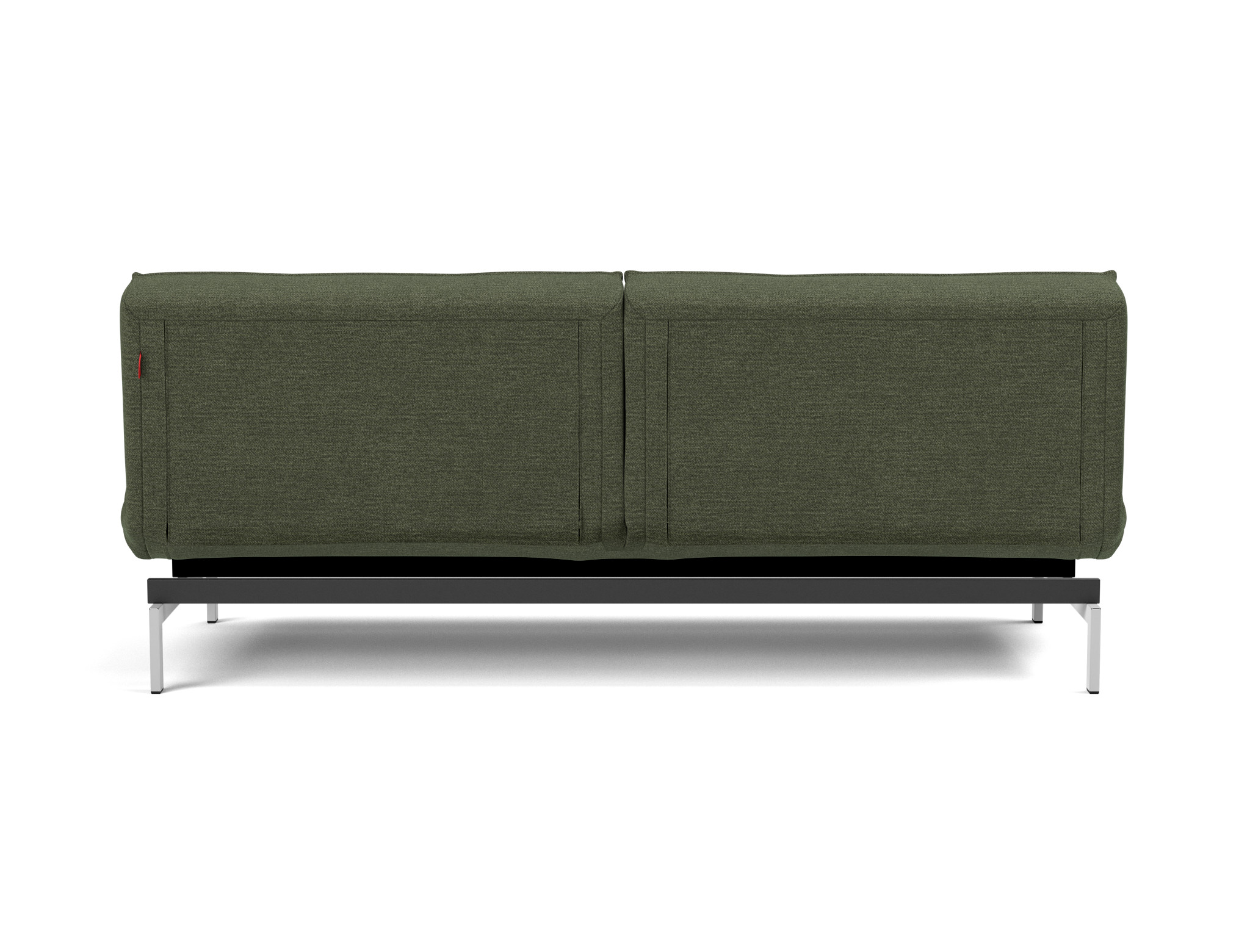 Schlafsofa Splitback Strukturierter Stoff Taura 353-Forest Beine Chrom