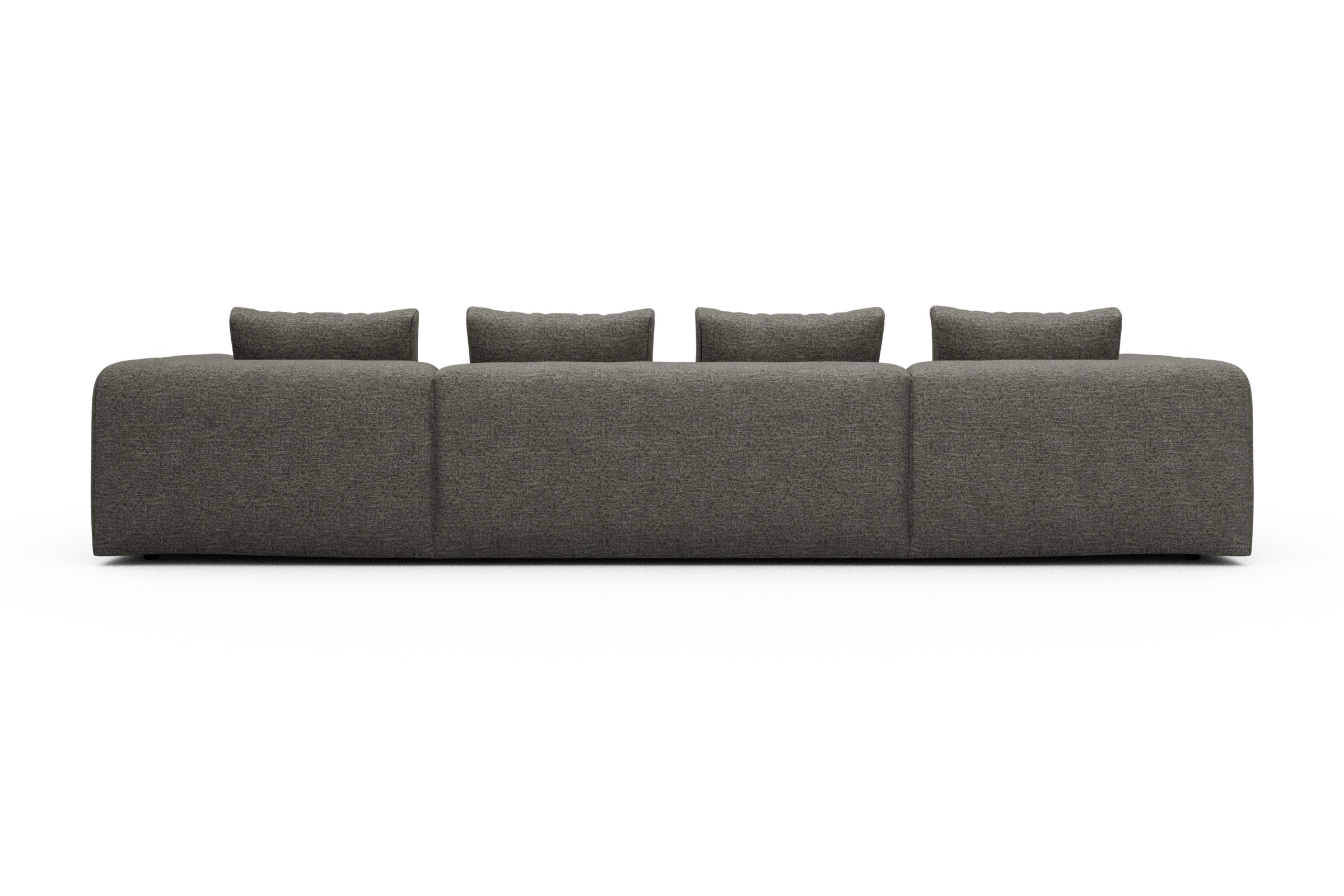Wohnlandschaft Fred mit 2-Sitzer und Chaiselongue beidseitig Carreno-Sepie-Brown