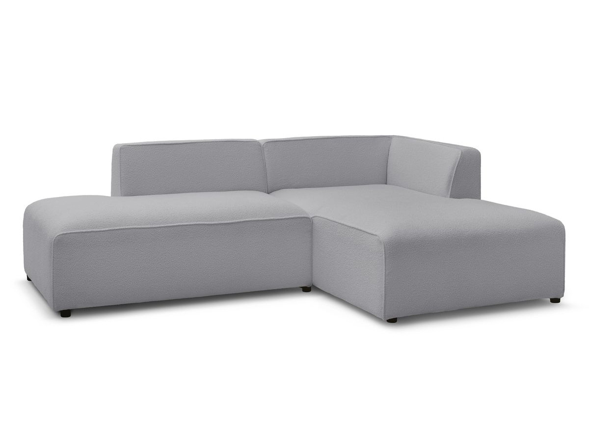 Bobochic Megeve Ecksofa Bouclé-Stoff Hellgrau Ecke rechts