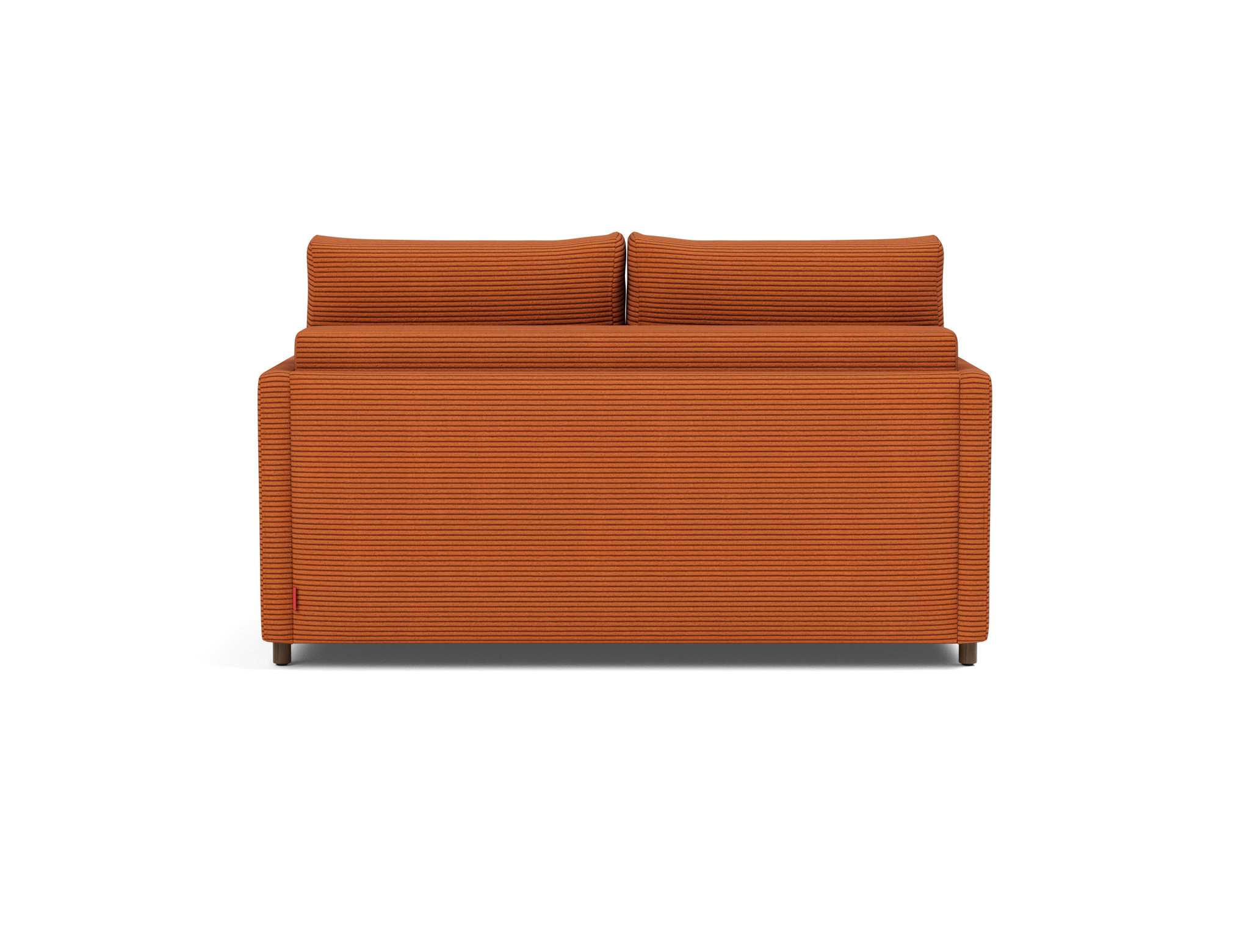Schlafsofa Neah mit Slim-Armlehnen 140 Kord Corduroy 595-Burnt-Orange