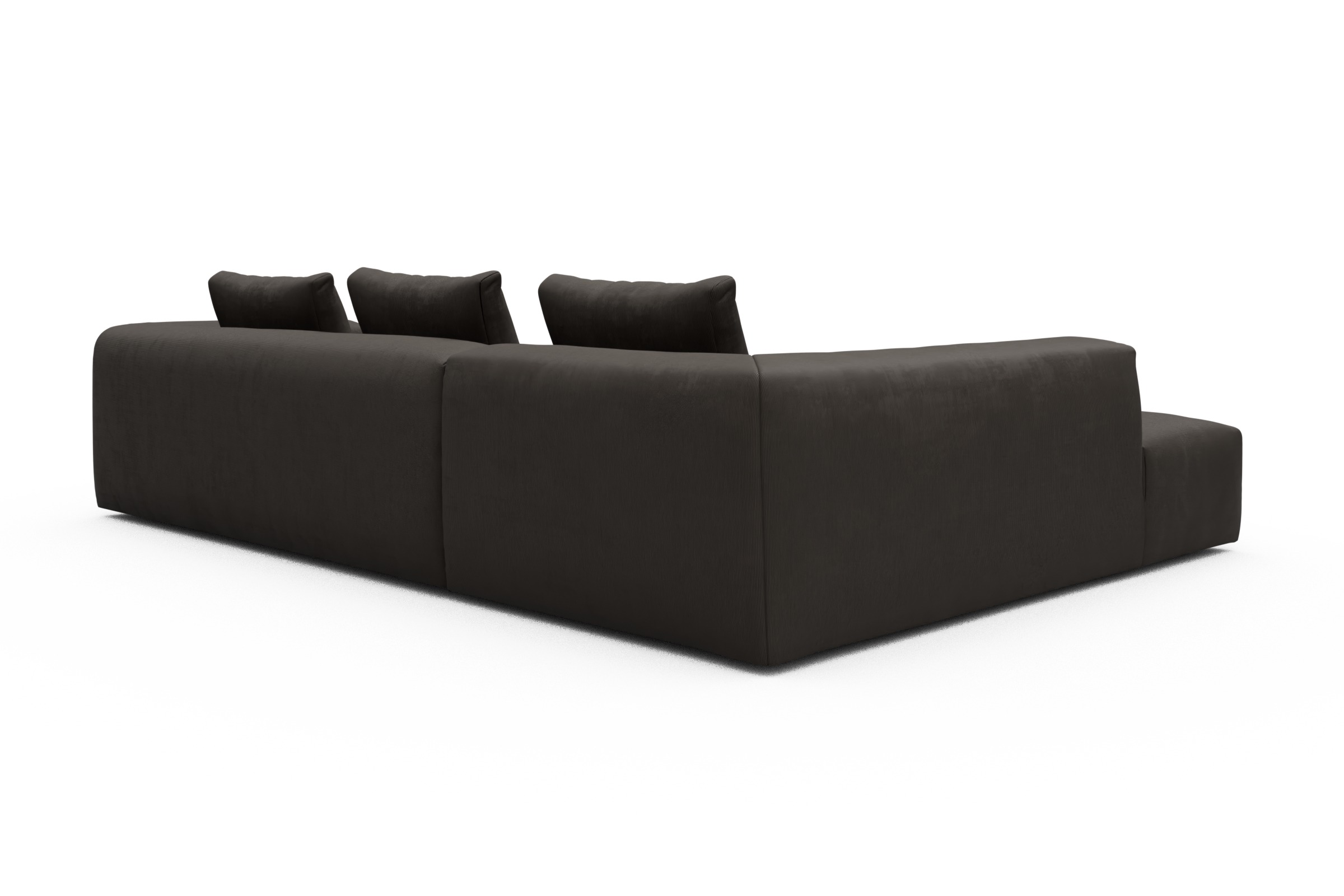 Ecksofa Fred Relax-Ecke links mit 2,5-Sitzer Cordufine-Taupe
