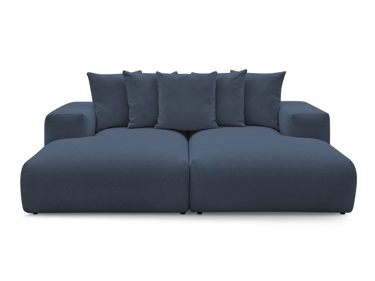 Bobochic Voltaire Sofa 4-Sitzer 248 × 170 cm Melange-Stoff Dunkelblau