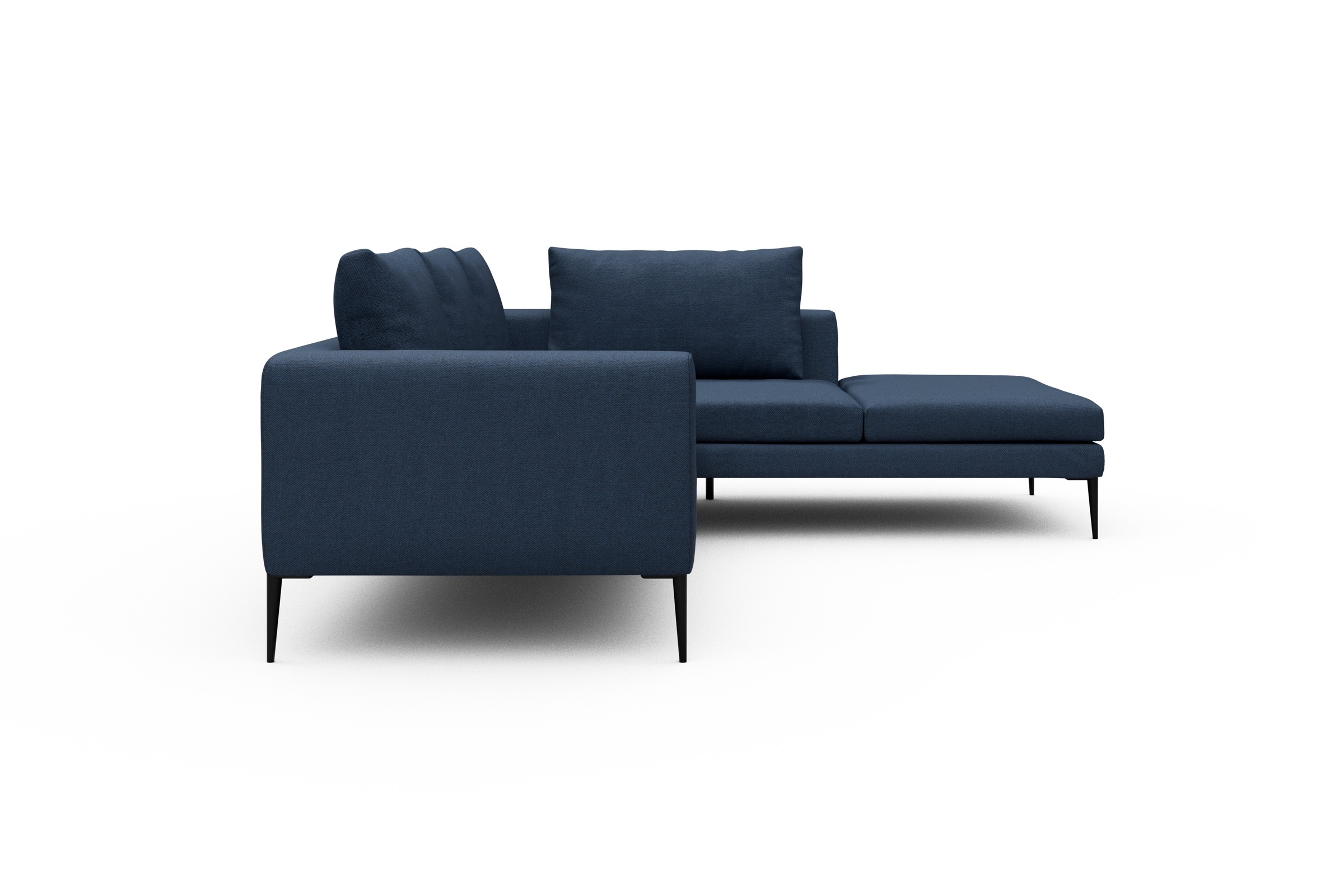 Ecksofa Paul Relax-Ecke rechts mit 2-Sitzer Weda-Blue