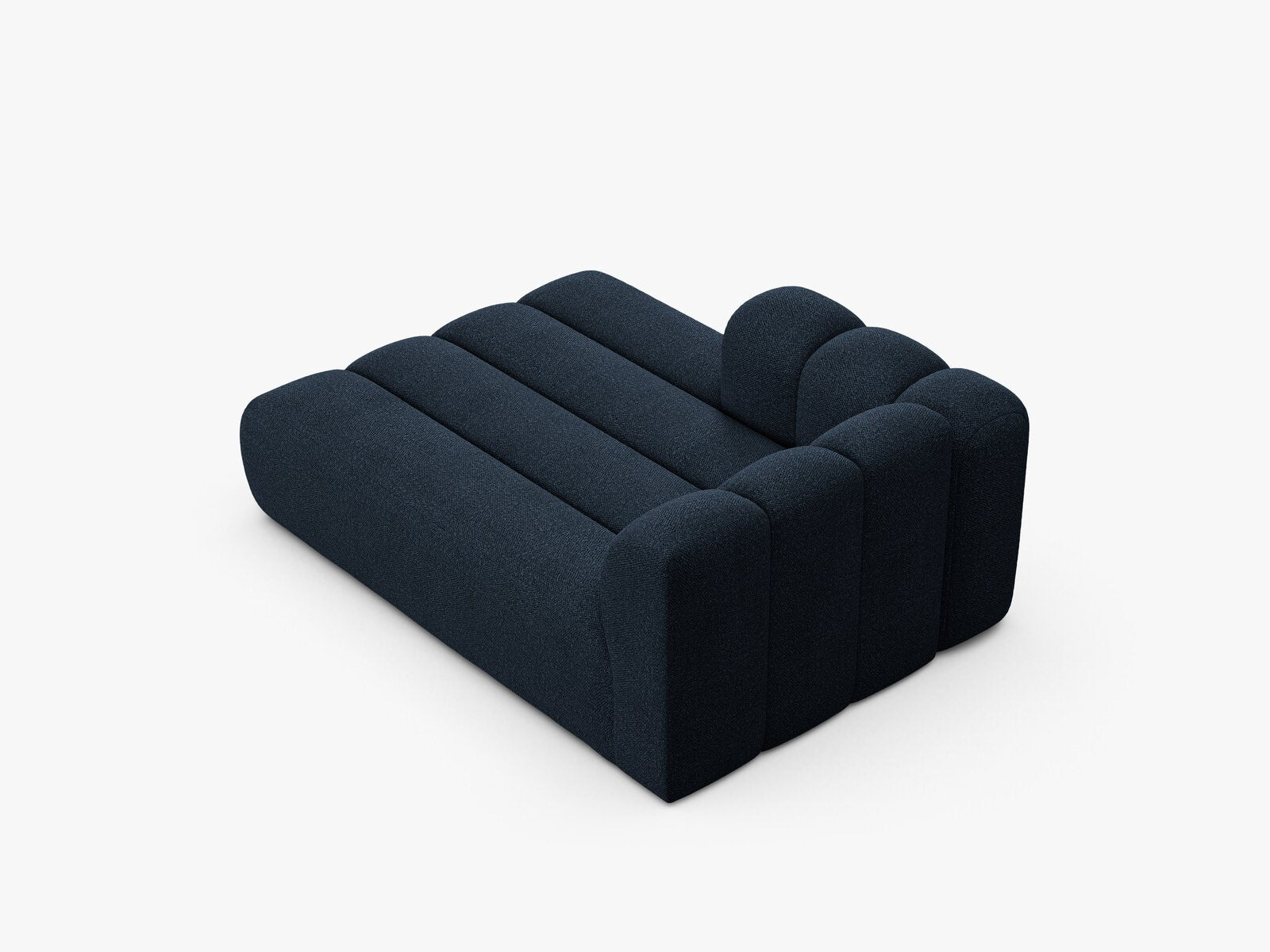 Micadoni Recamiere Lupine 2-Sitzer Links Boucle Baloo Dunkelblau