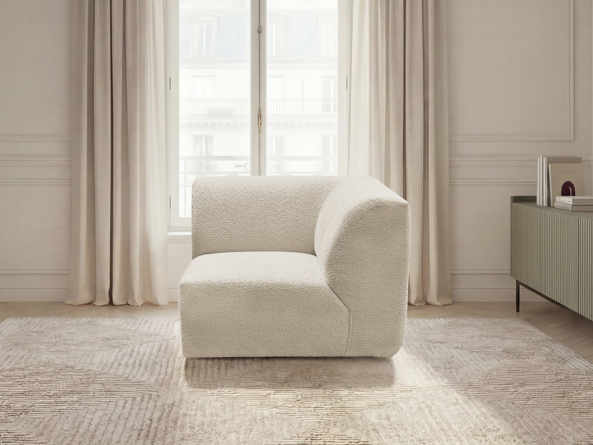 Bobochic Anda Sofa 1-Sitzer Chenille Beige